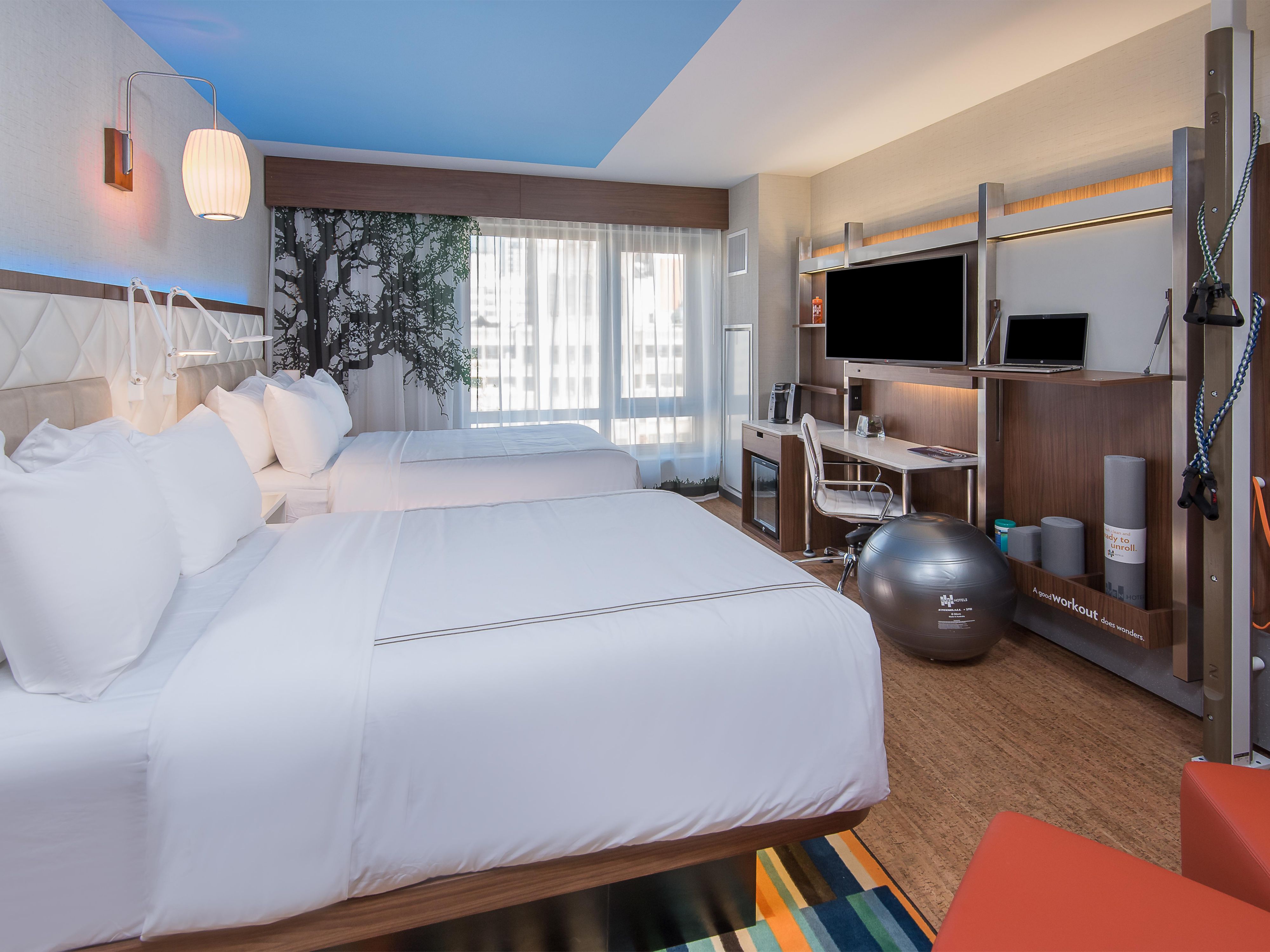 Fitness Zones in hotel guest room
