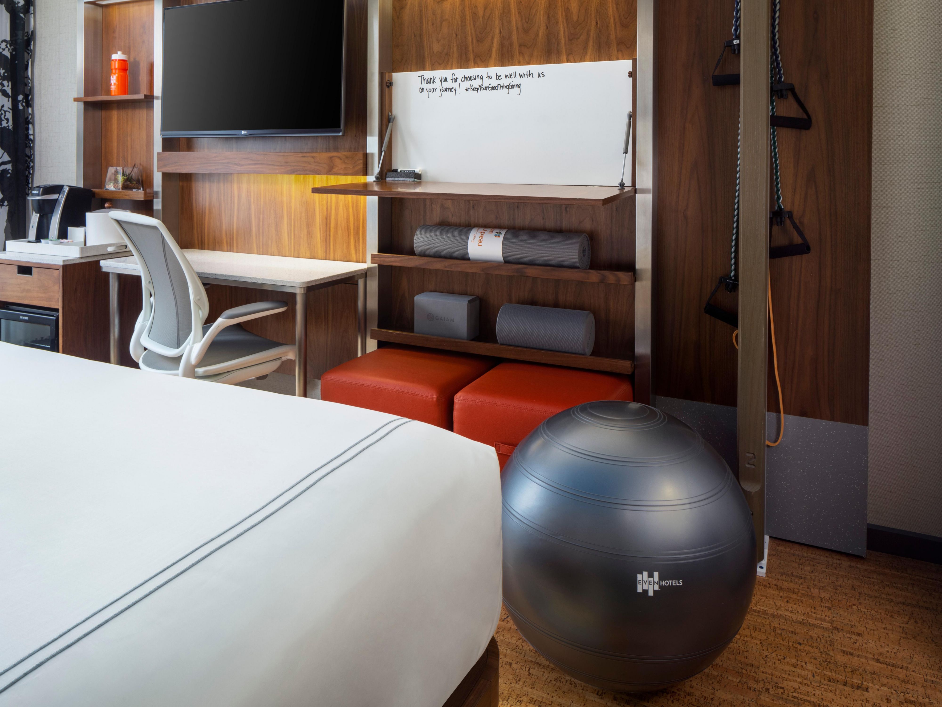 Fitness Zones in hotel guest room