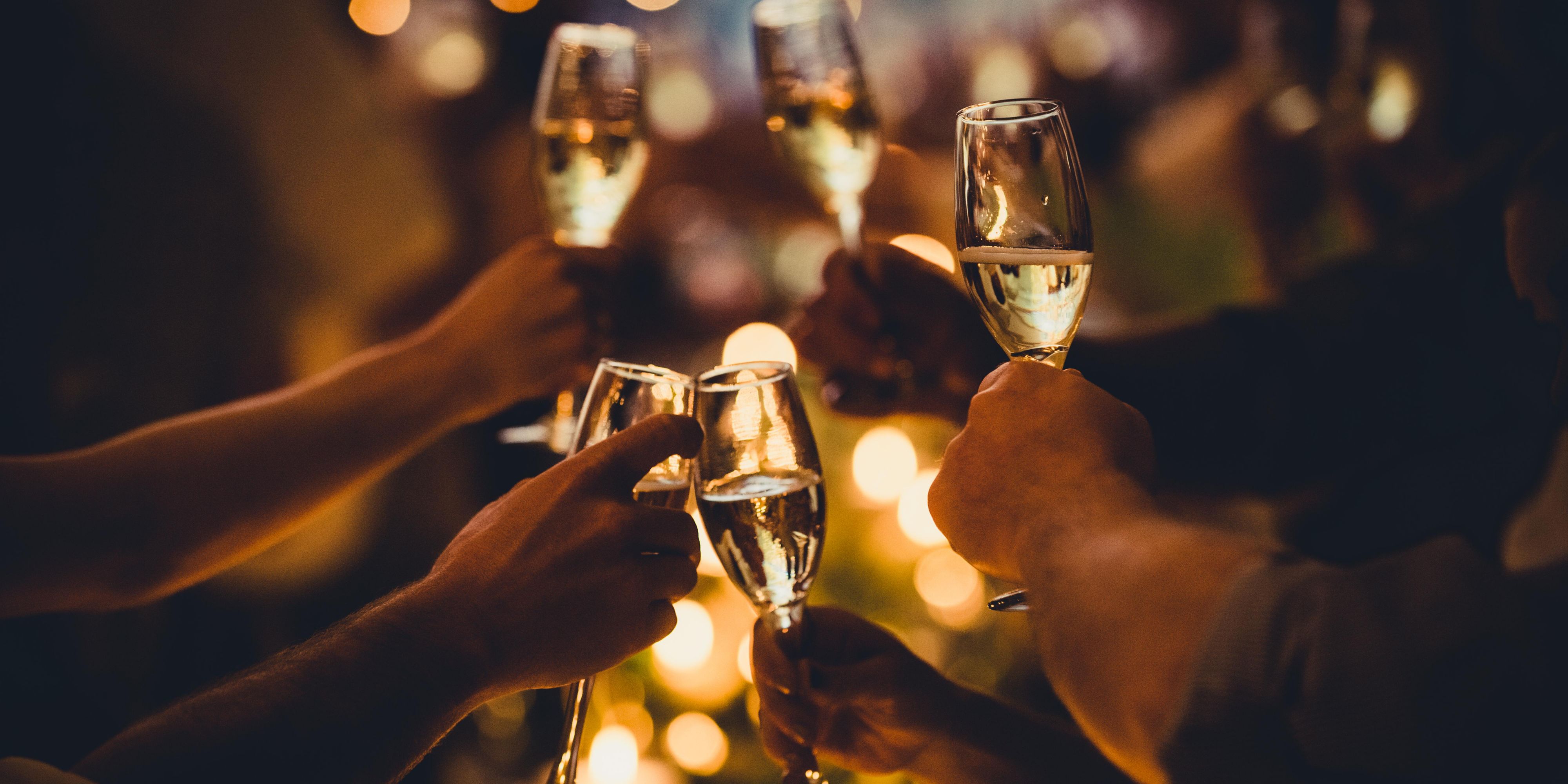 People toasting with champagne