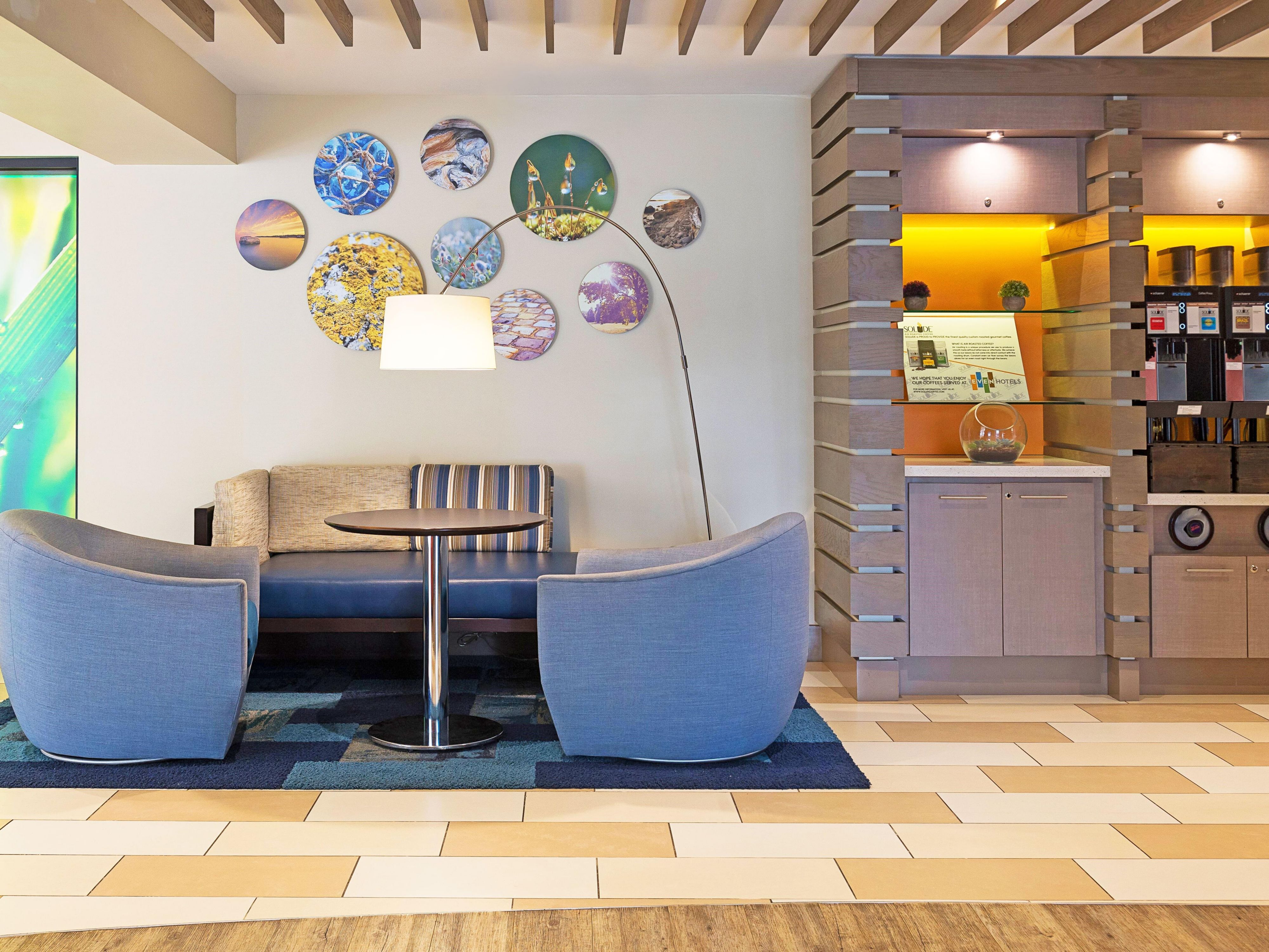 Enjoy complimentary coffee and night time tea service in our lobby