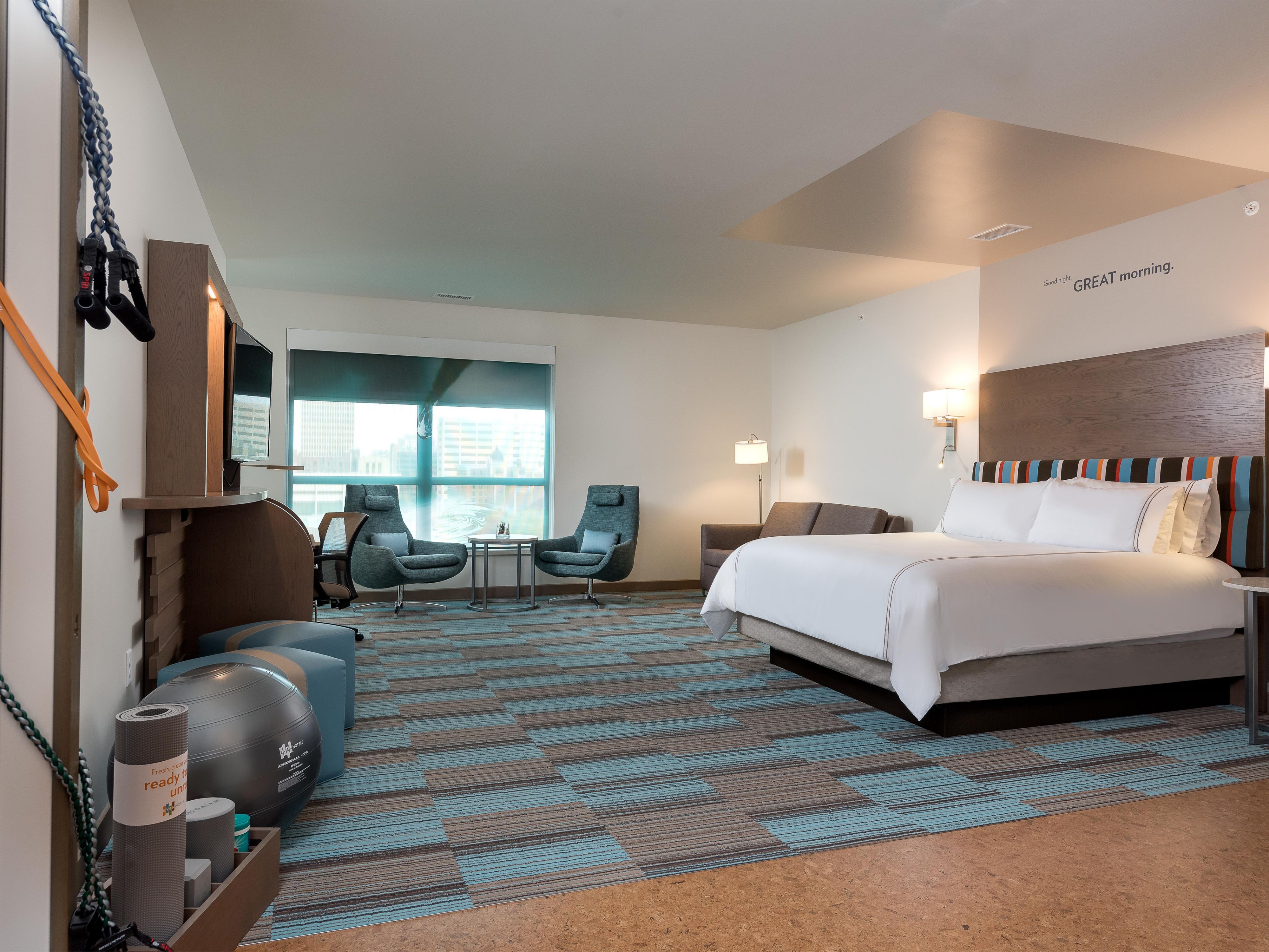 Fitness Zones in hotel guest room