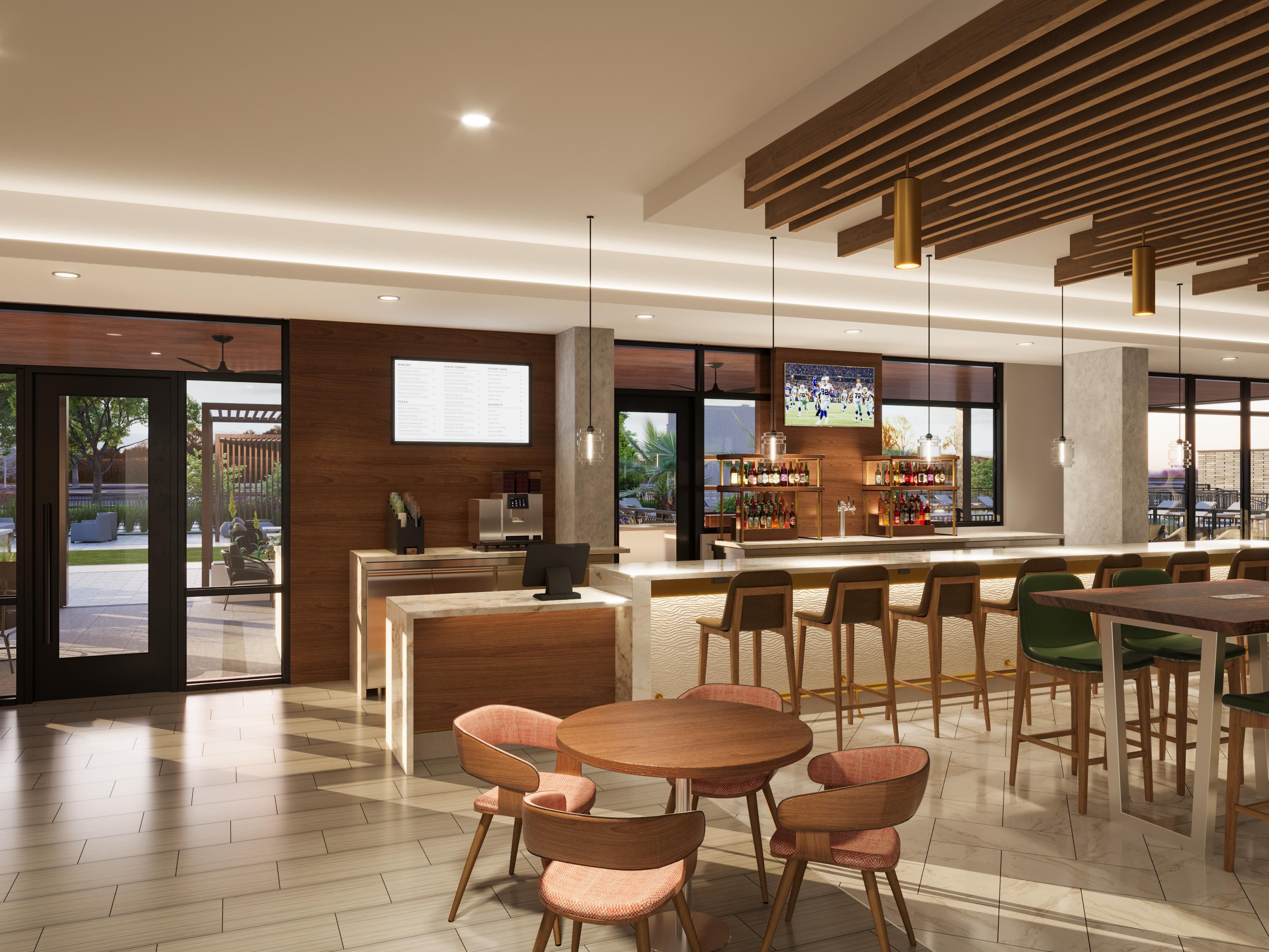 Bar and dining area