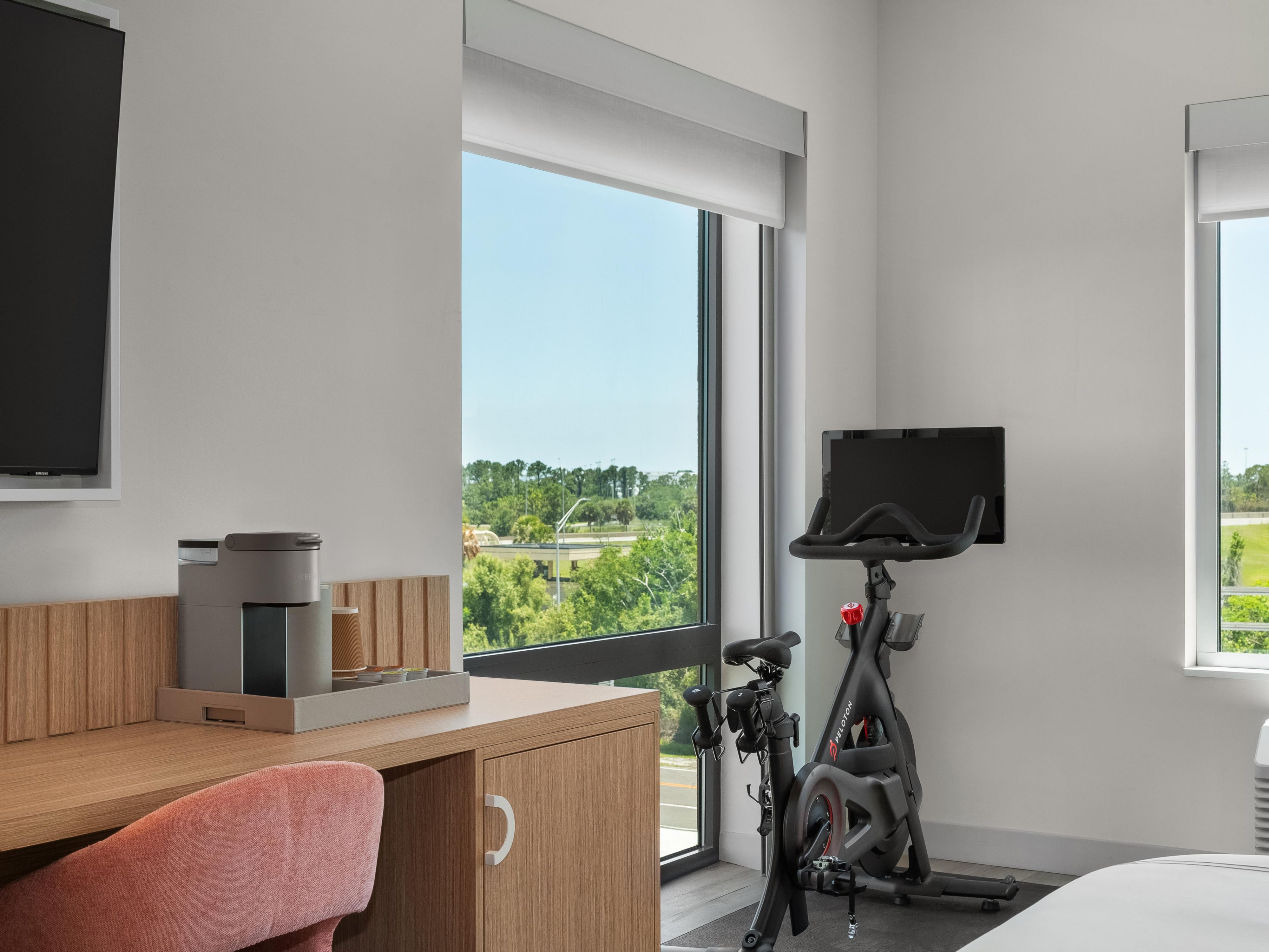 Exercise bike in the room