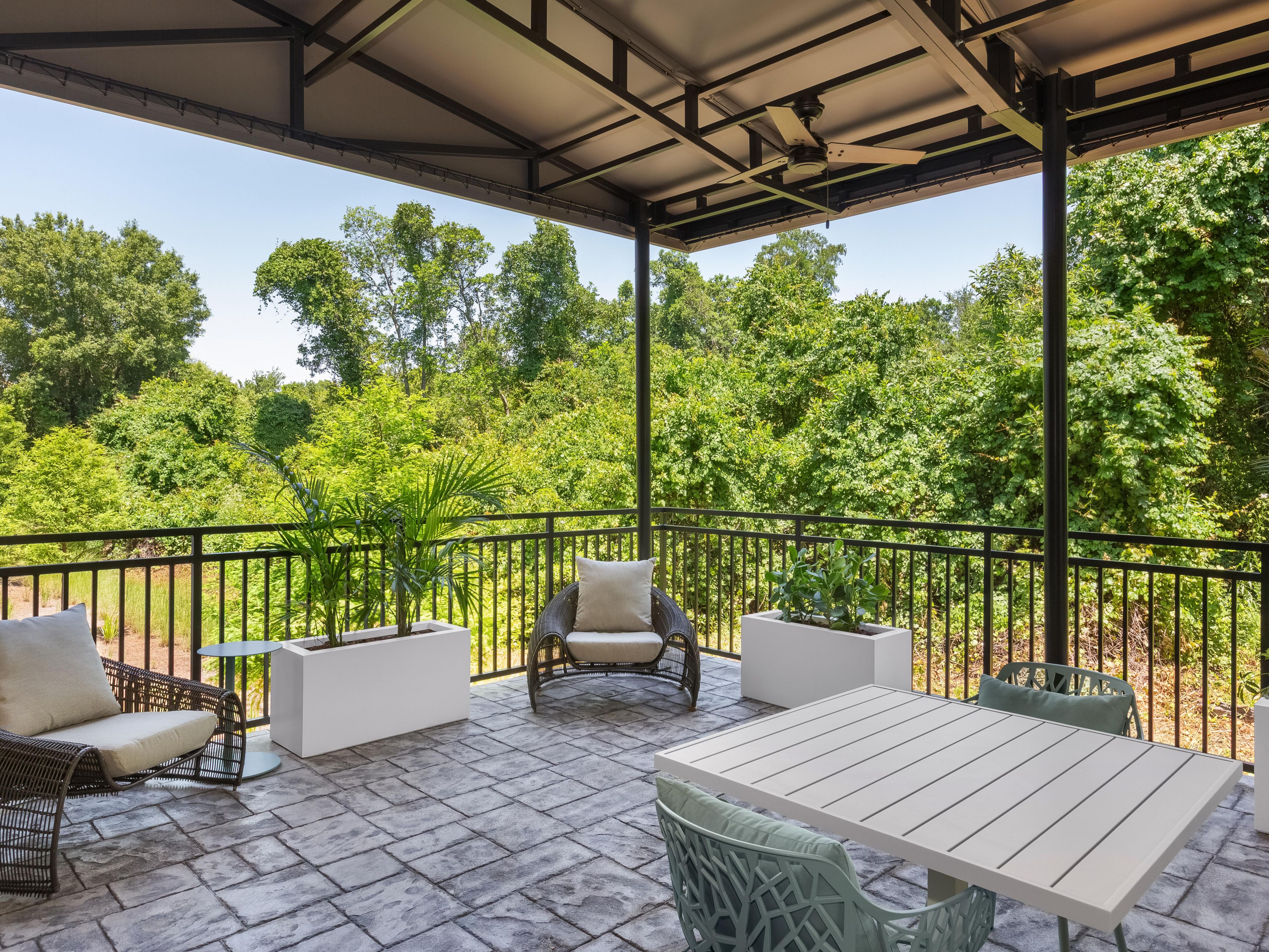 Guest patio with a view 