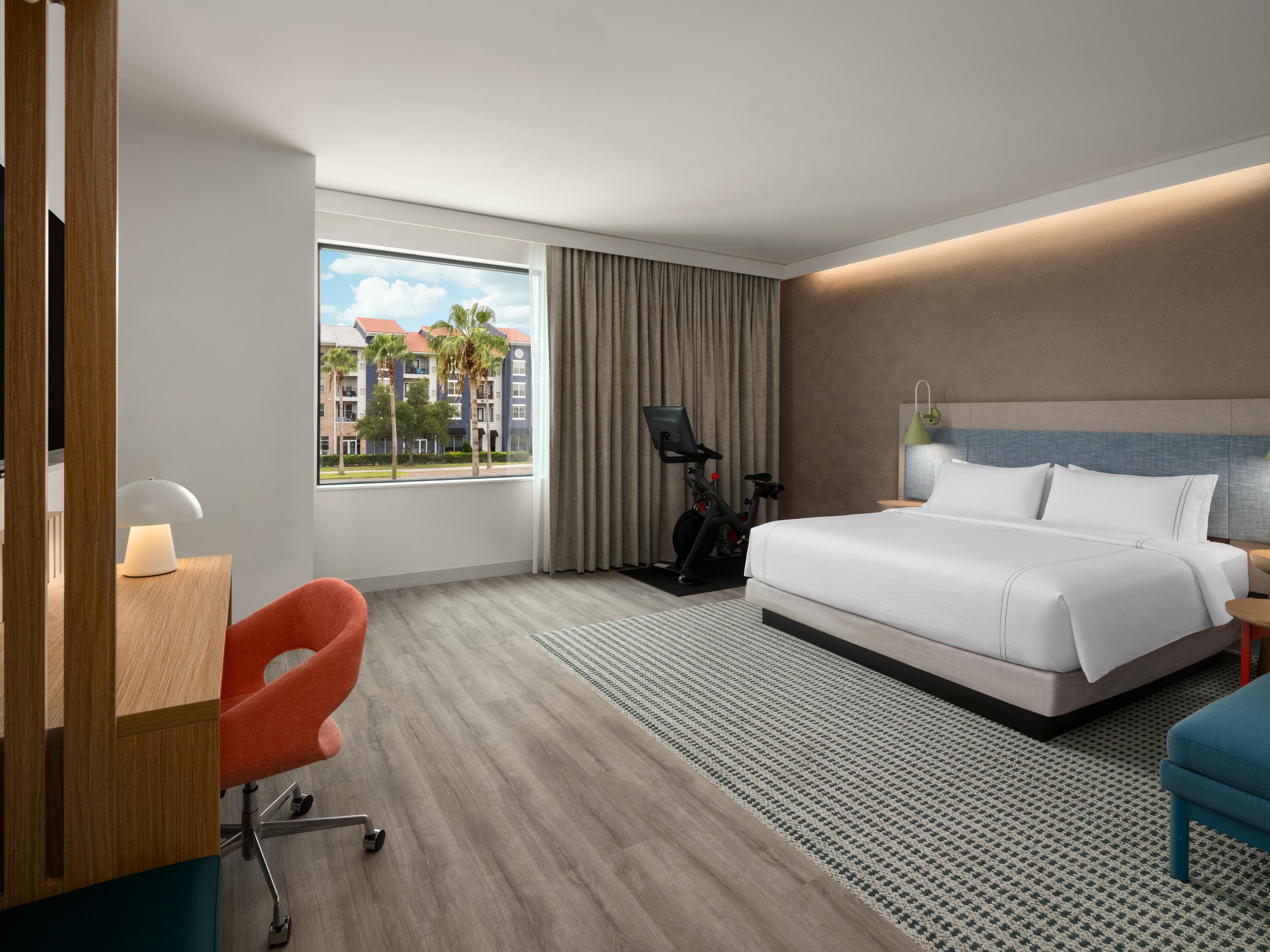Ride whenever you like with your in-room Peloton® bike.
