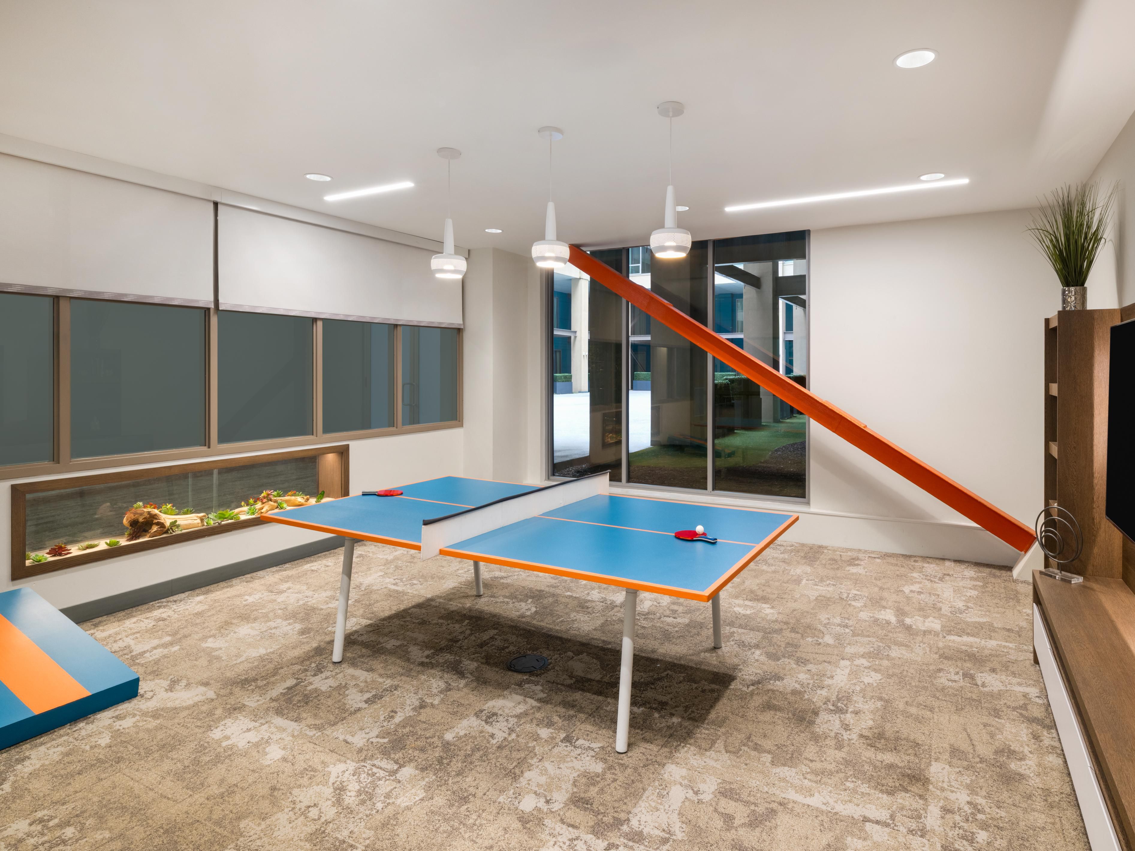 On-Site Game Room with ping pong table