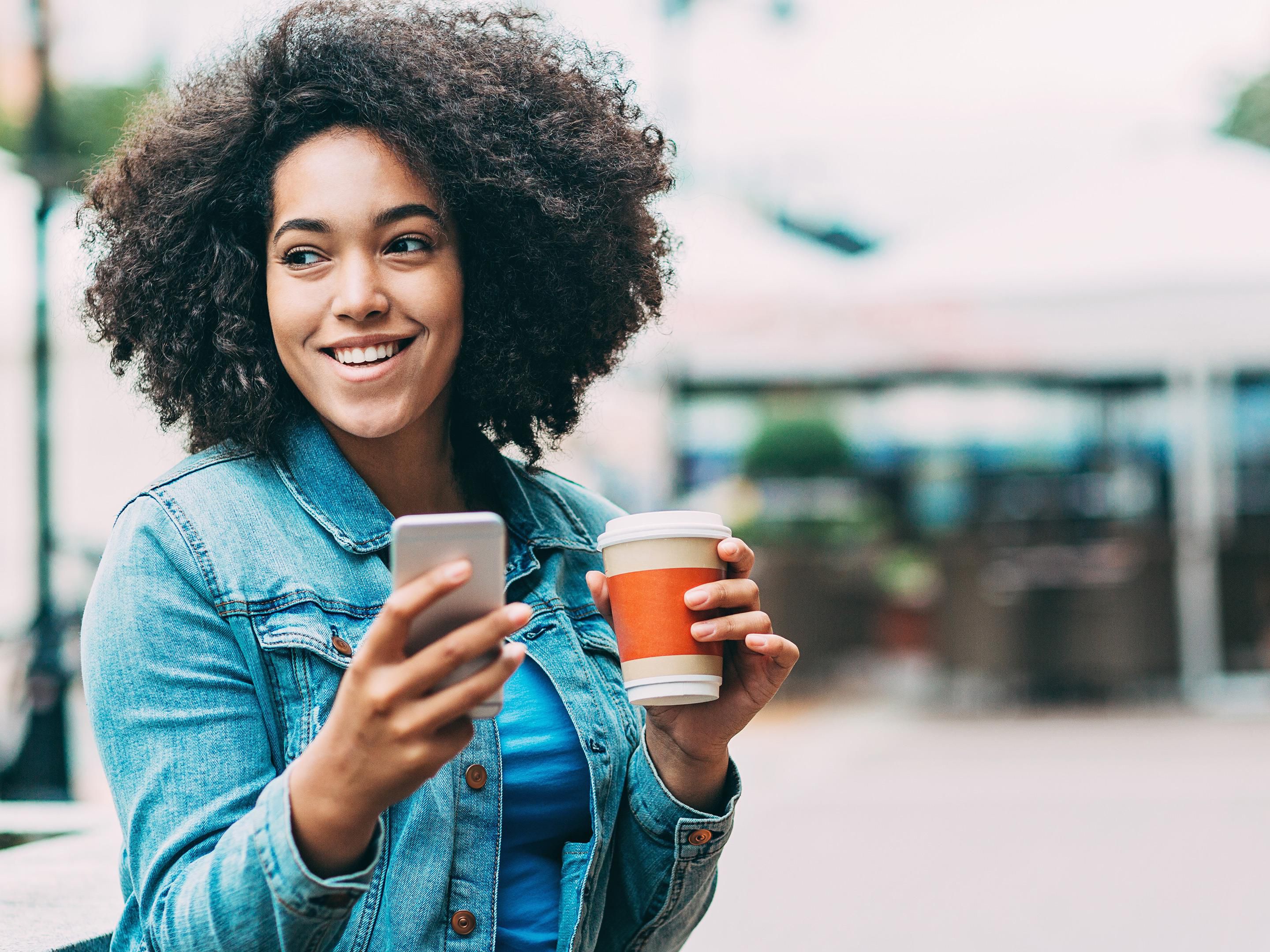 Young woman with a coffee