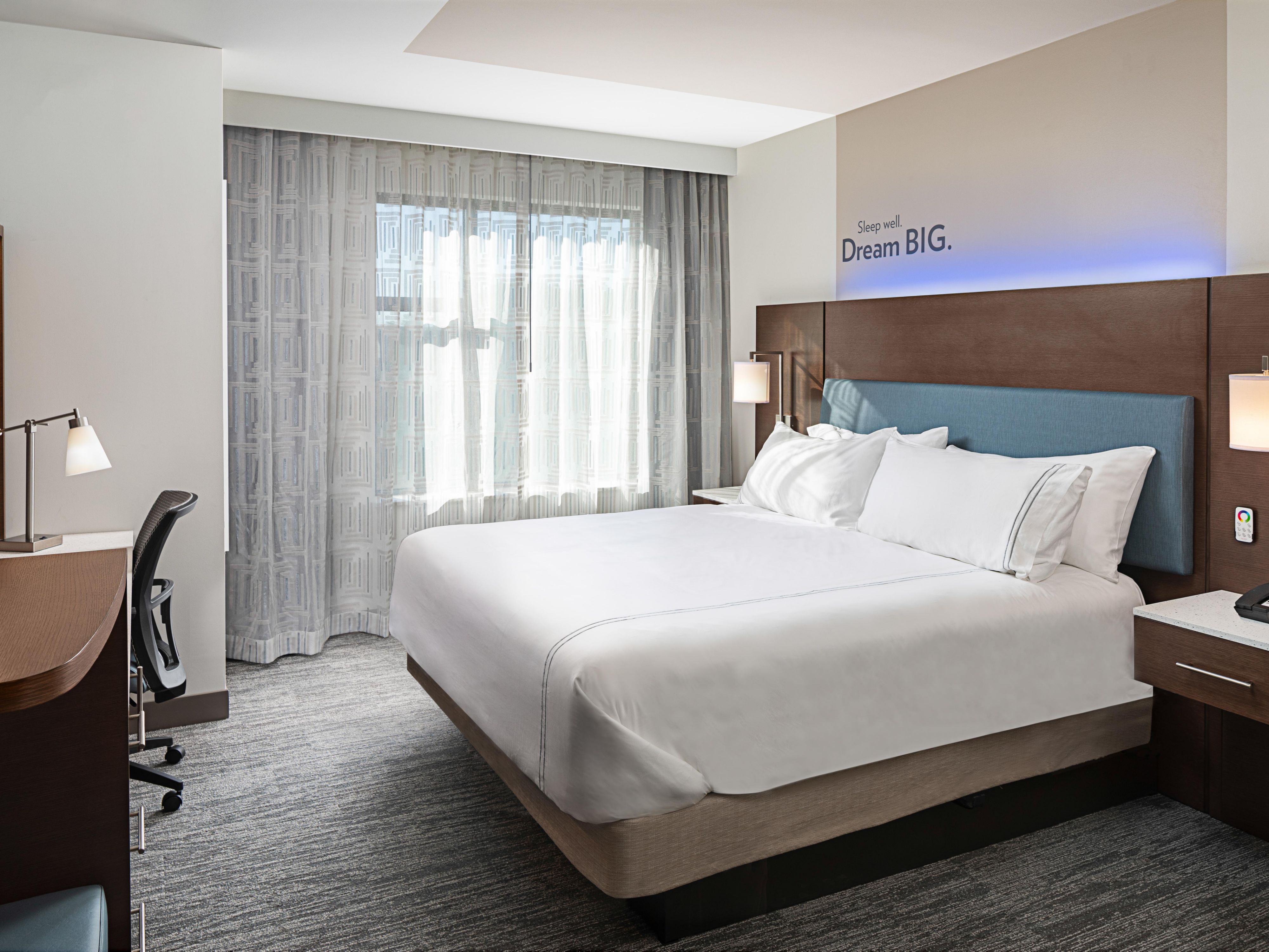 Spread out in your king bed for a full night's sleep.