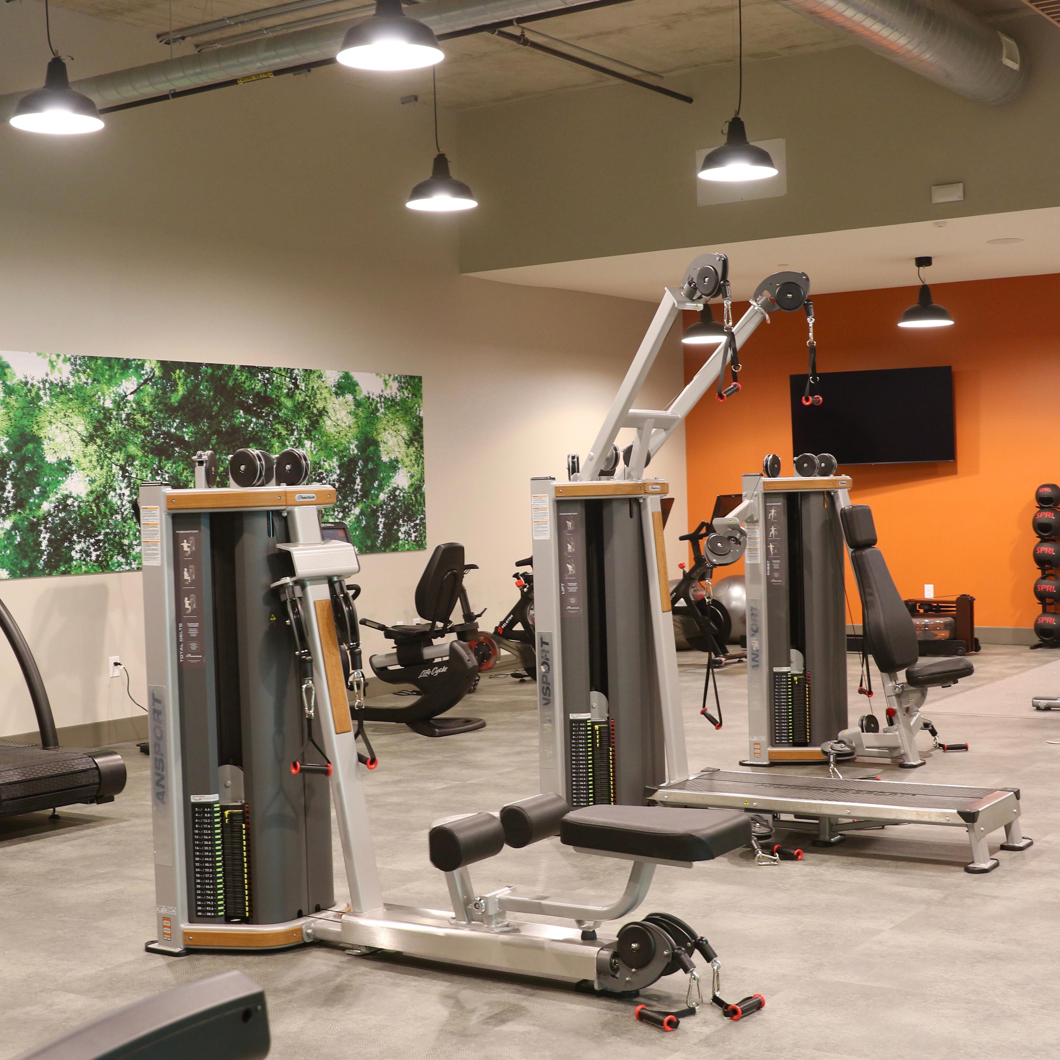 Our hotel gym is open 24/7 and has a variety of exercise equipment