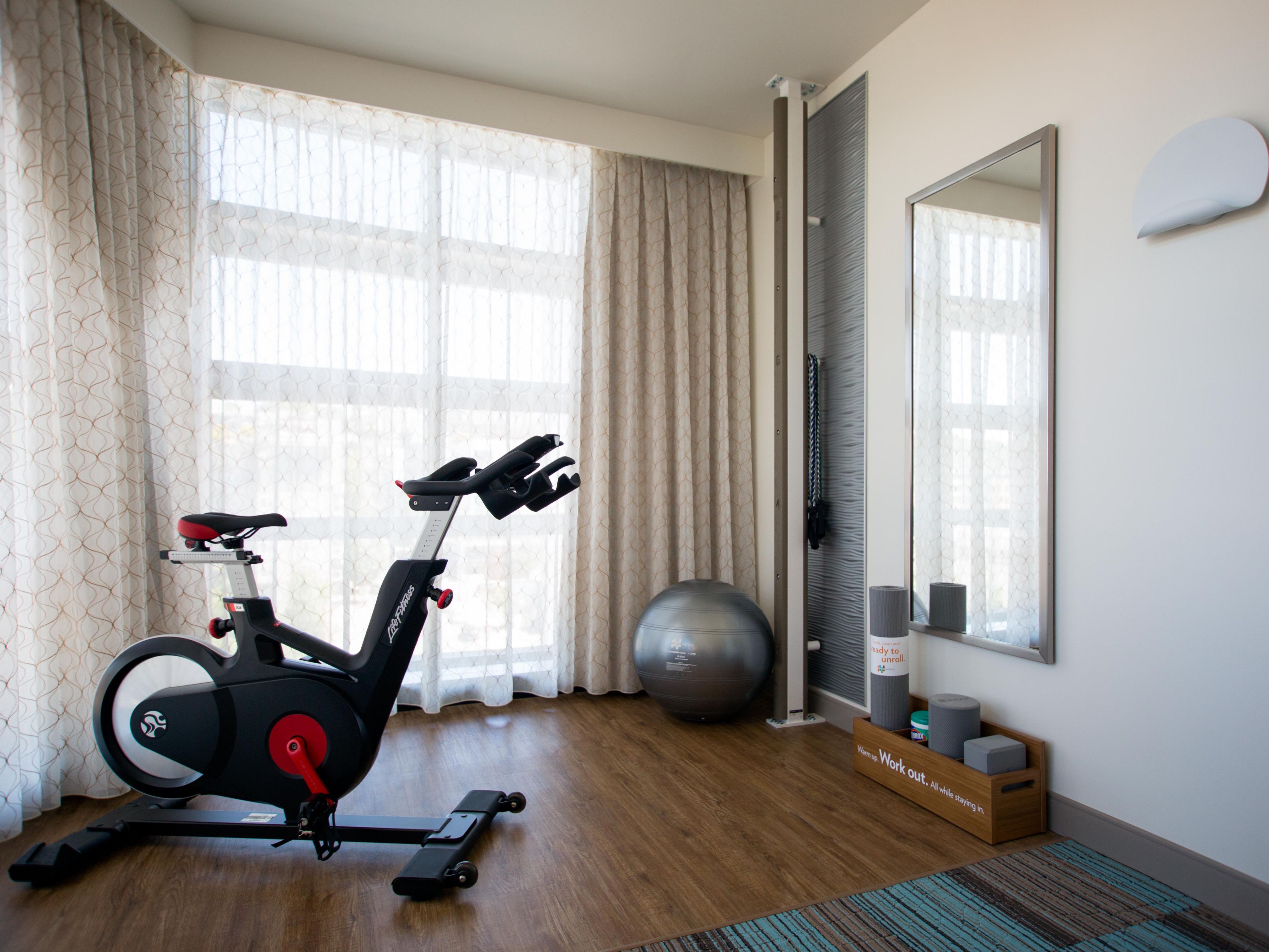 Fitness zone in guest room