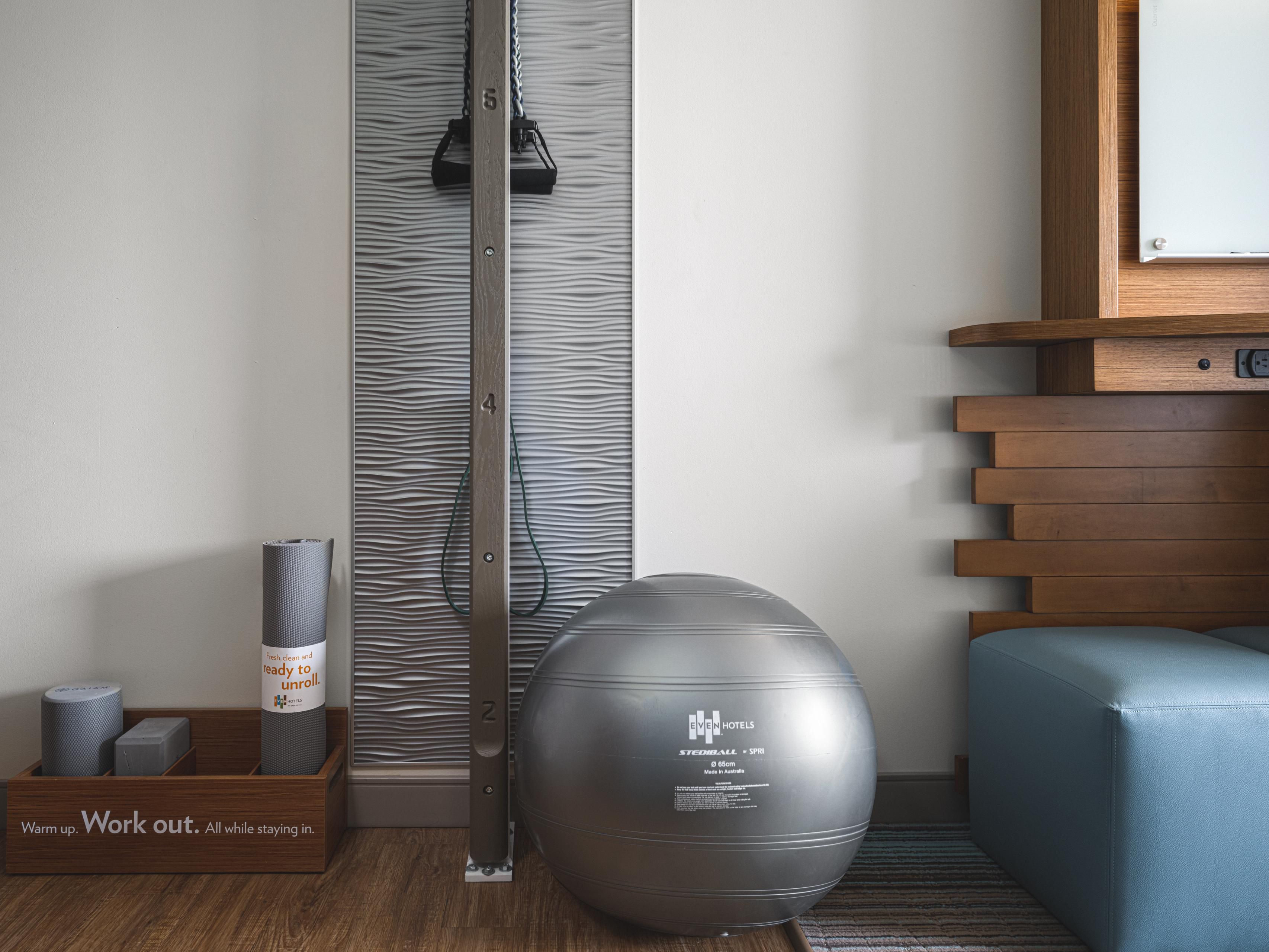 Fitness Zones in hotel guest room
