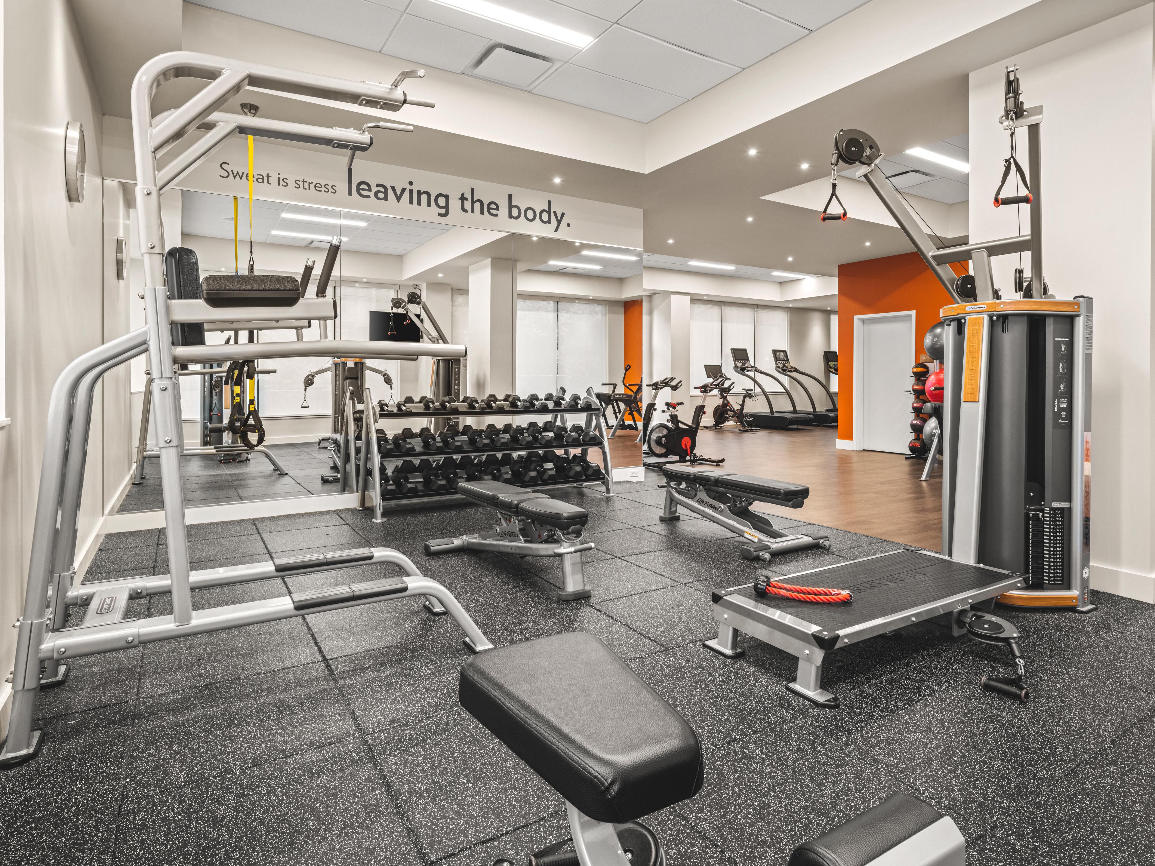 EVEN Hotel Seattle Downtown-Lake Union fitness center equipment.