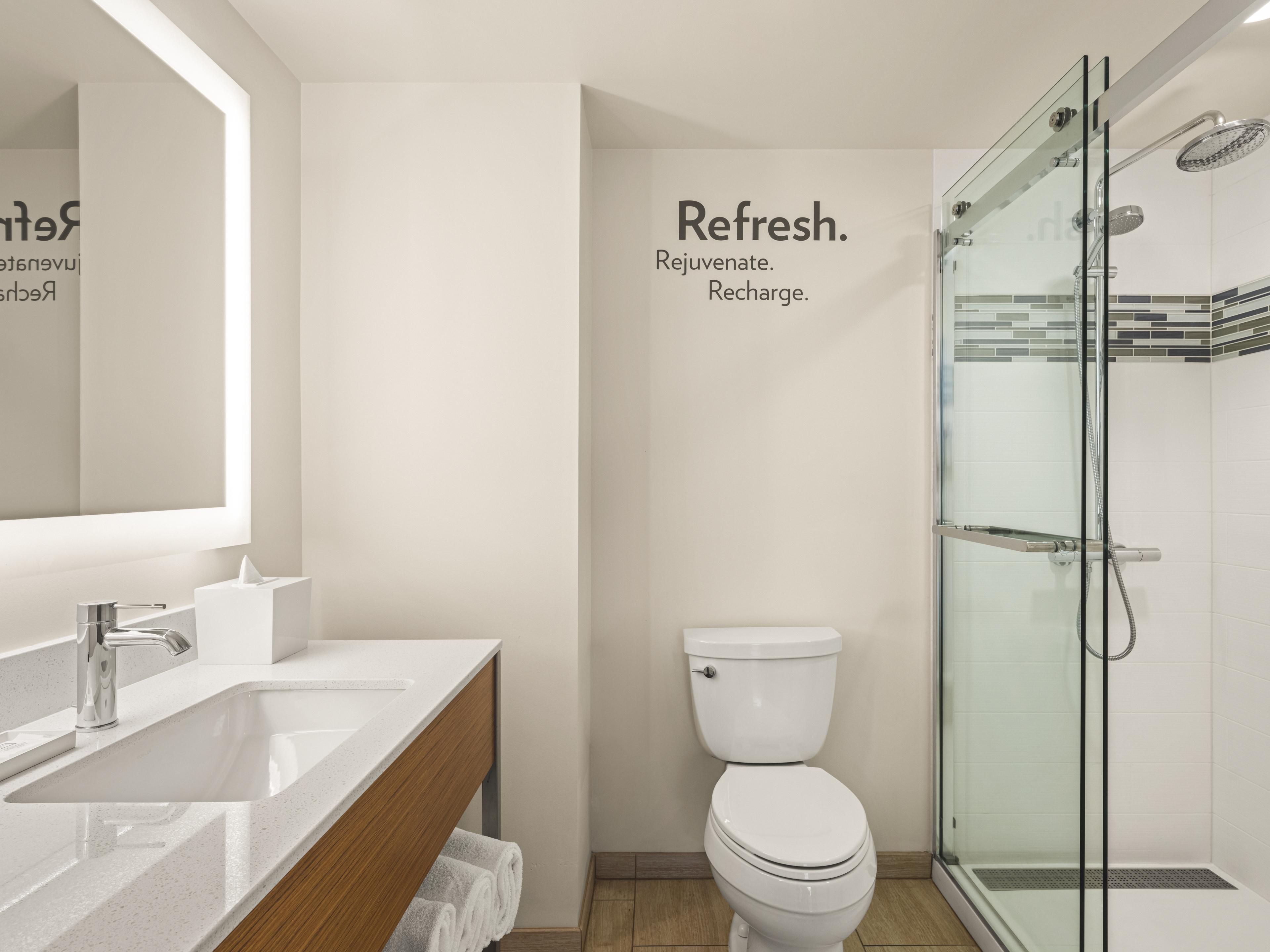 Bathroom with modern amenities