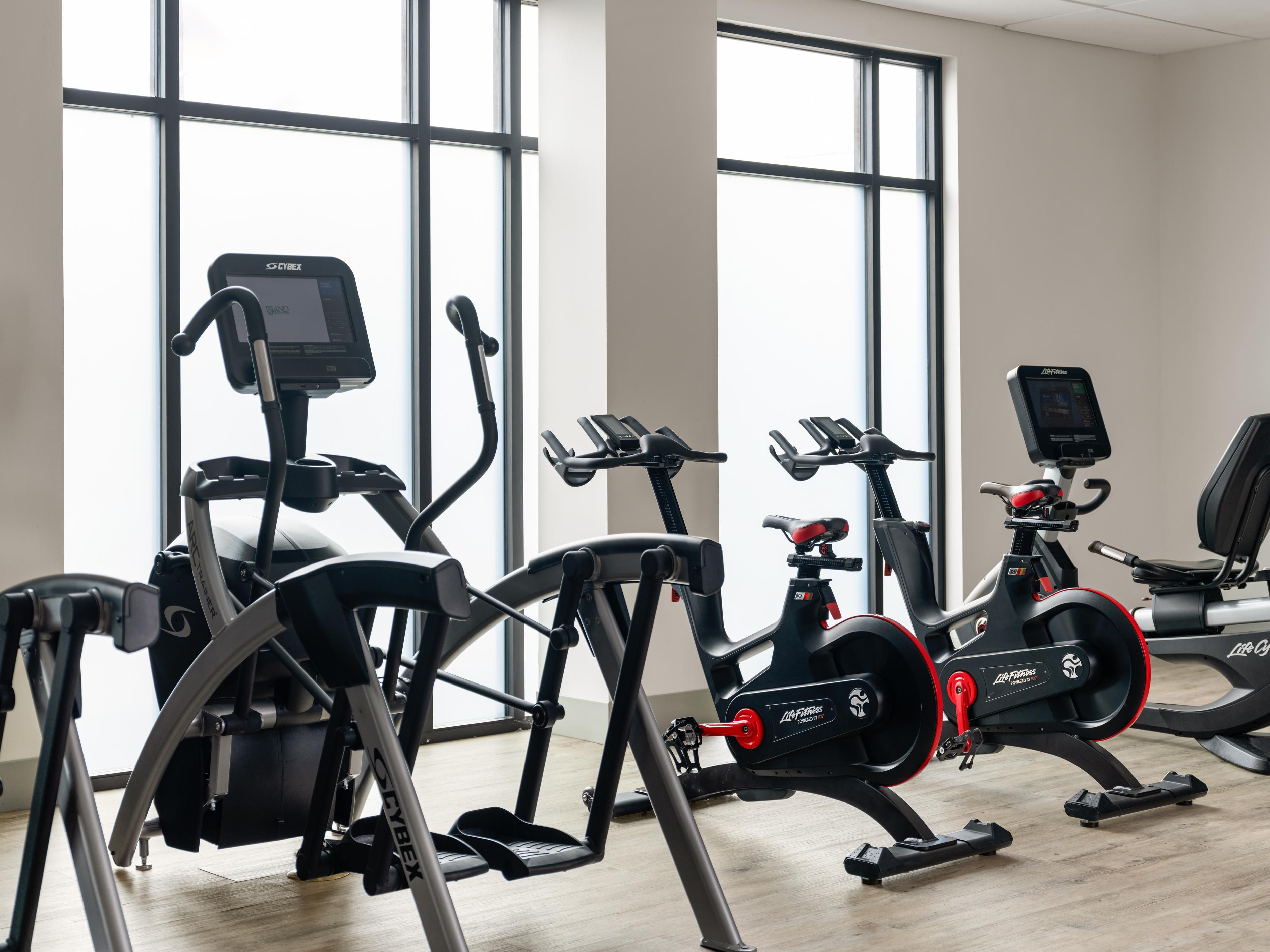 On-Site fitness center with exercise bikes
