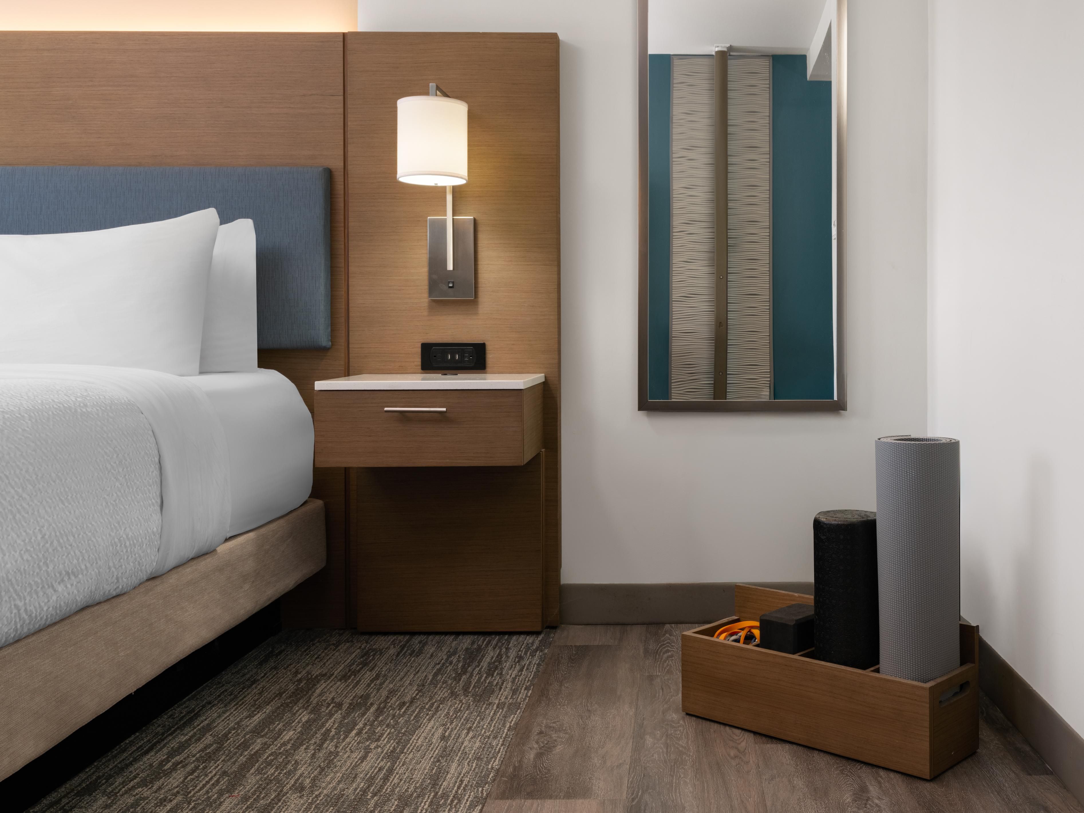 Fitness Zones in hotel guest room