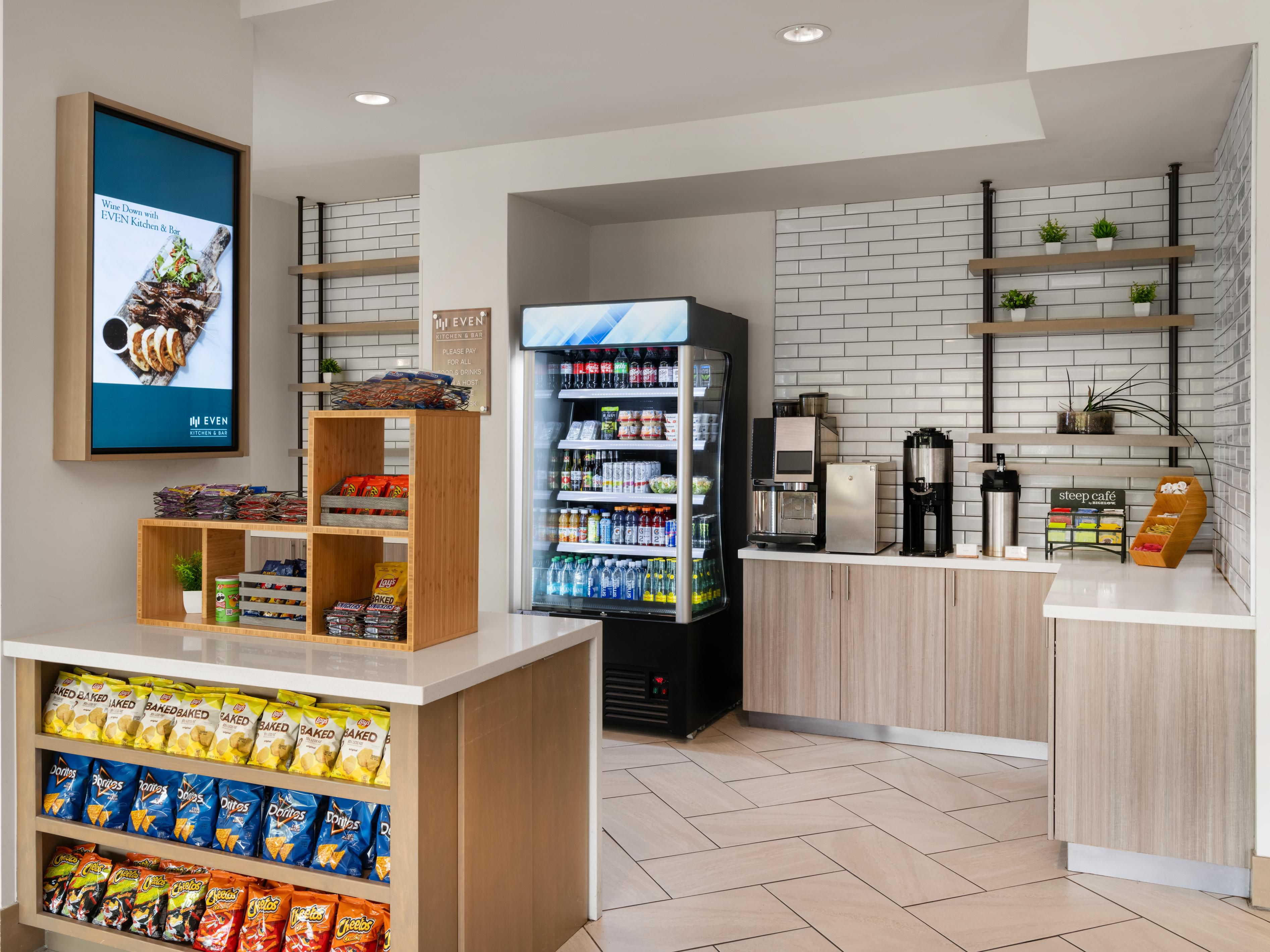 Marketplace with snacks and beverages