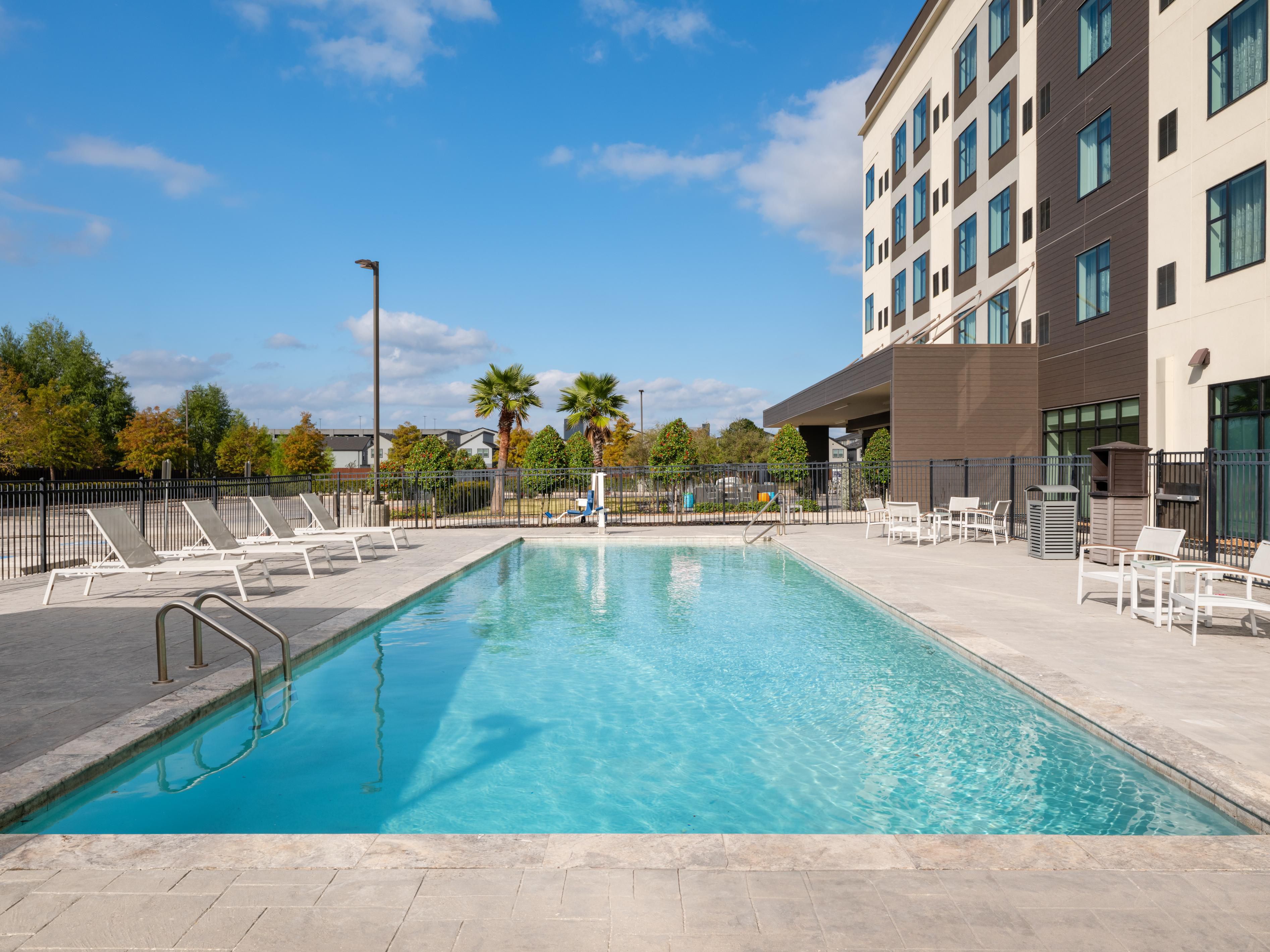Outdoor pool offering a refreshing place to unwind.