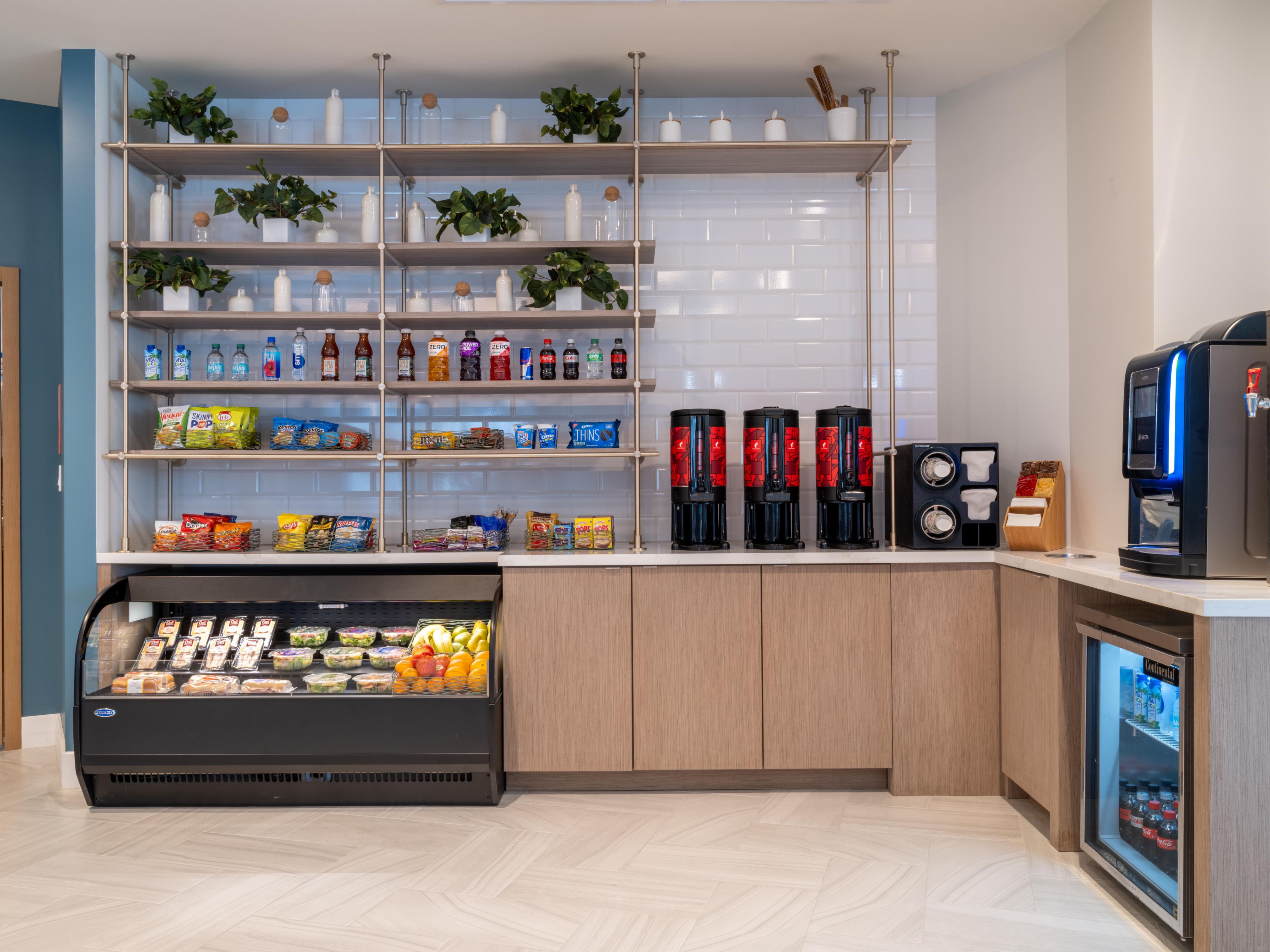 Marketplace with snacks and beverages