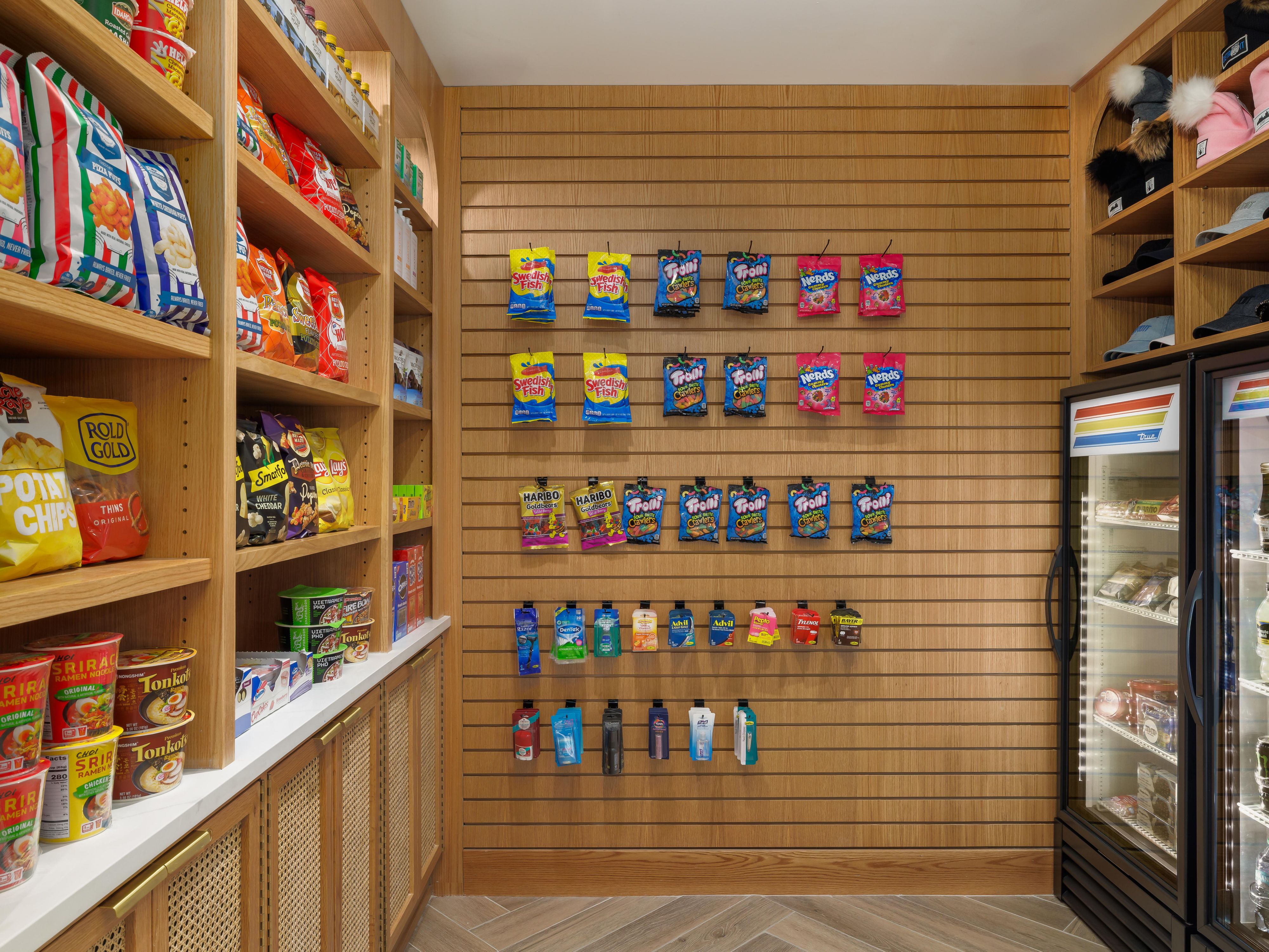 Marketplace with snacks and beverages