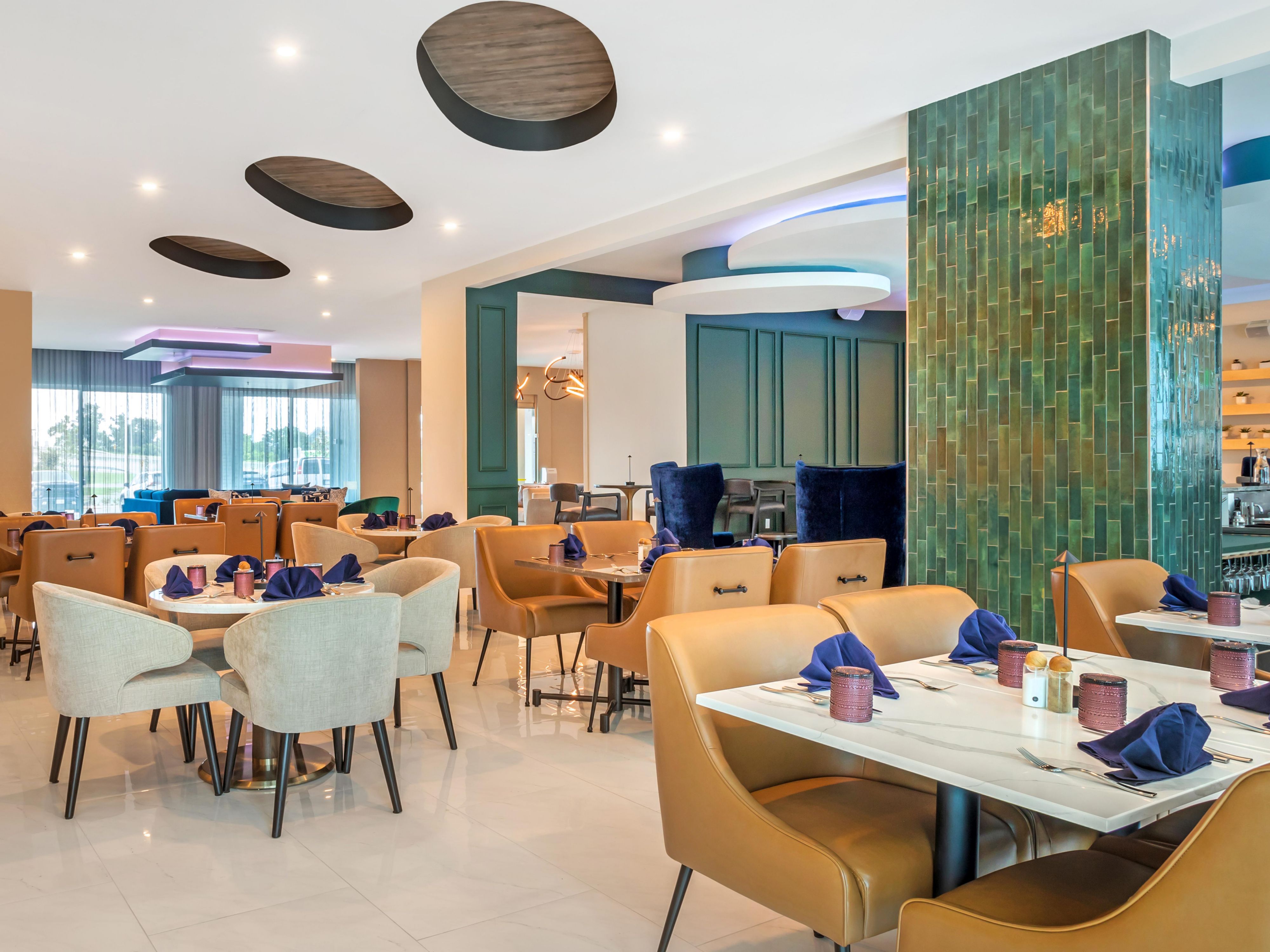 Family riding the complimentary shuttle