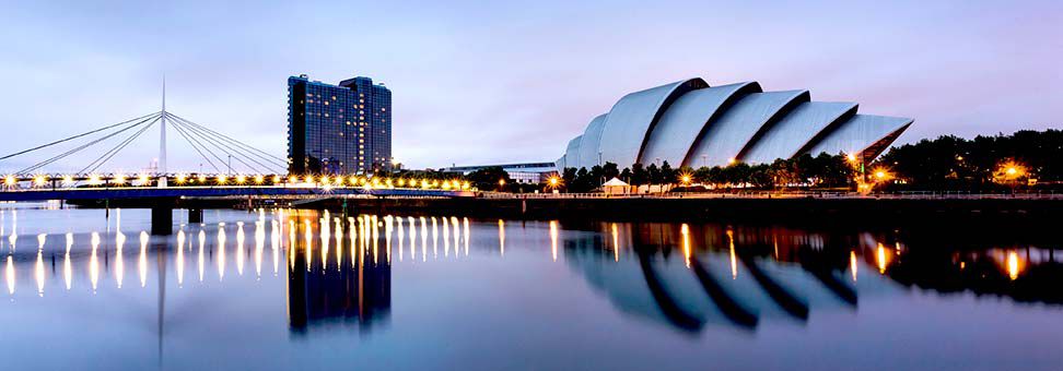 quang cảnh của SEC Armadillo ở Glasgow nhìn qua. sông Clyde 