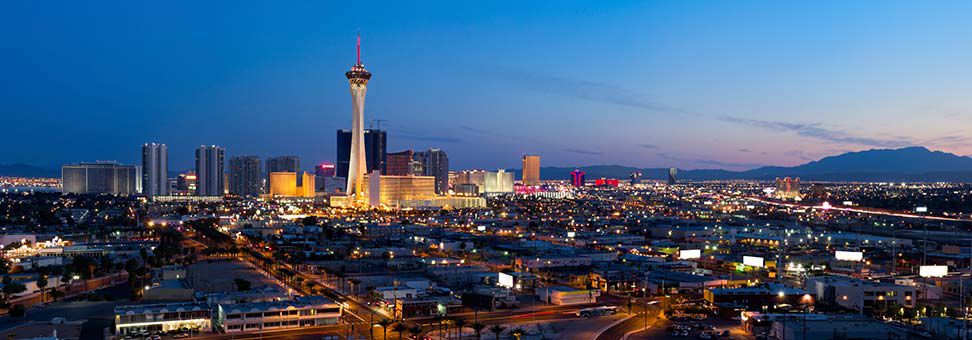 Sunset view of Las Vegas City