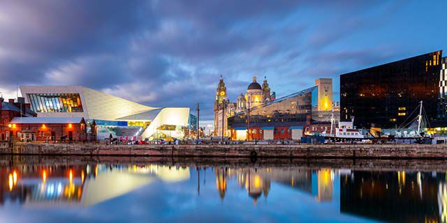 View of Liverpool across the water 