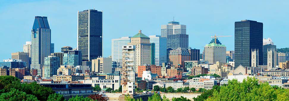 Vue de la ligne d'horizon de Montréal