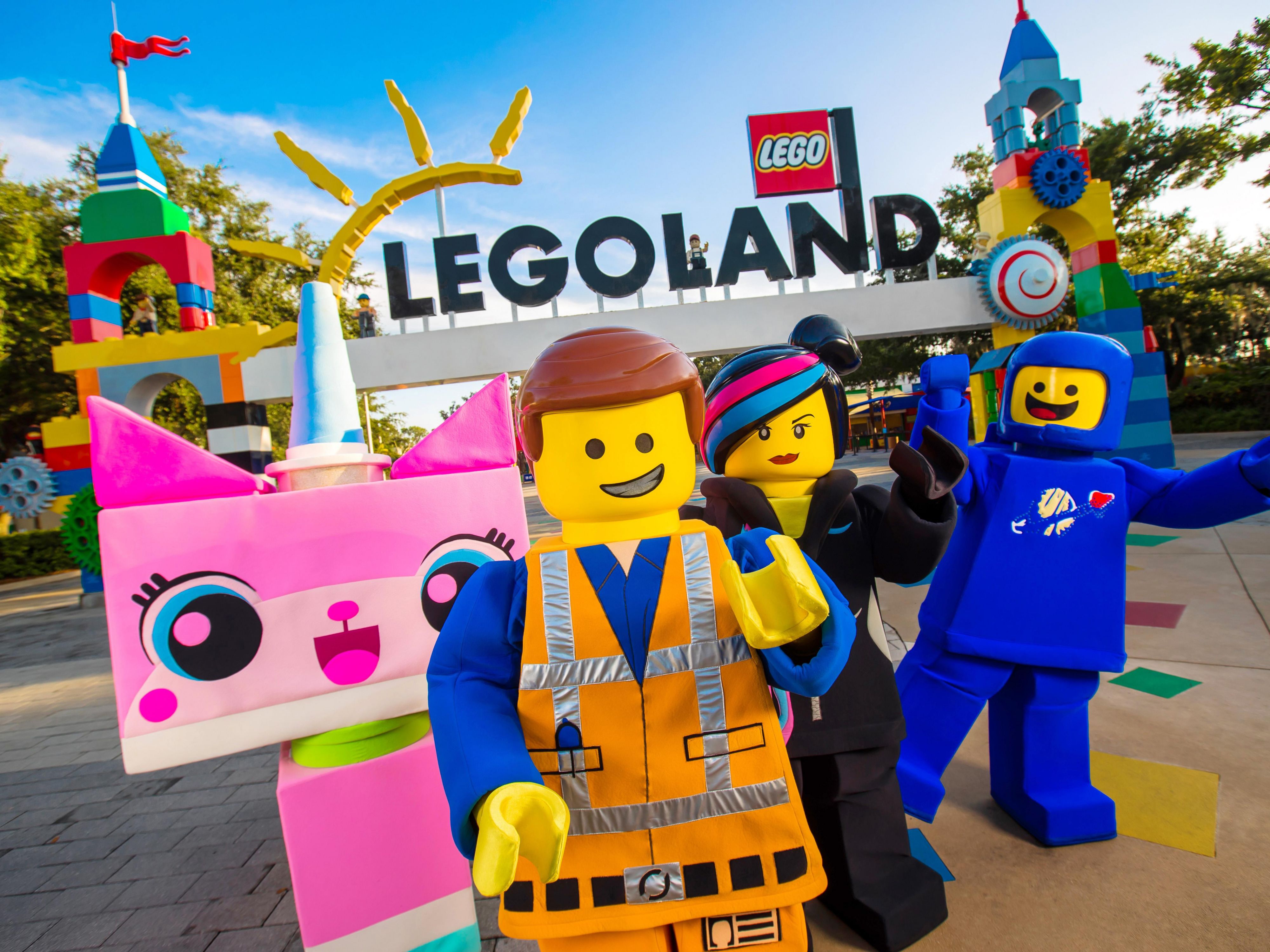 Legoland entrance with Lego characters