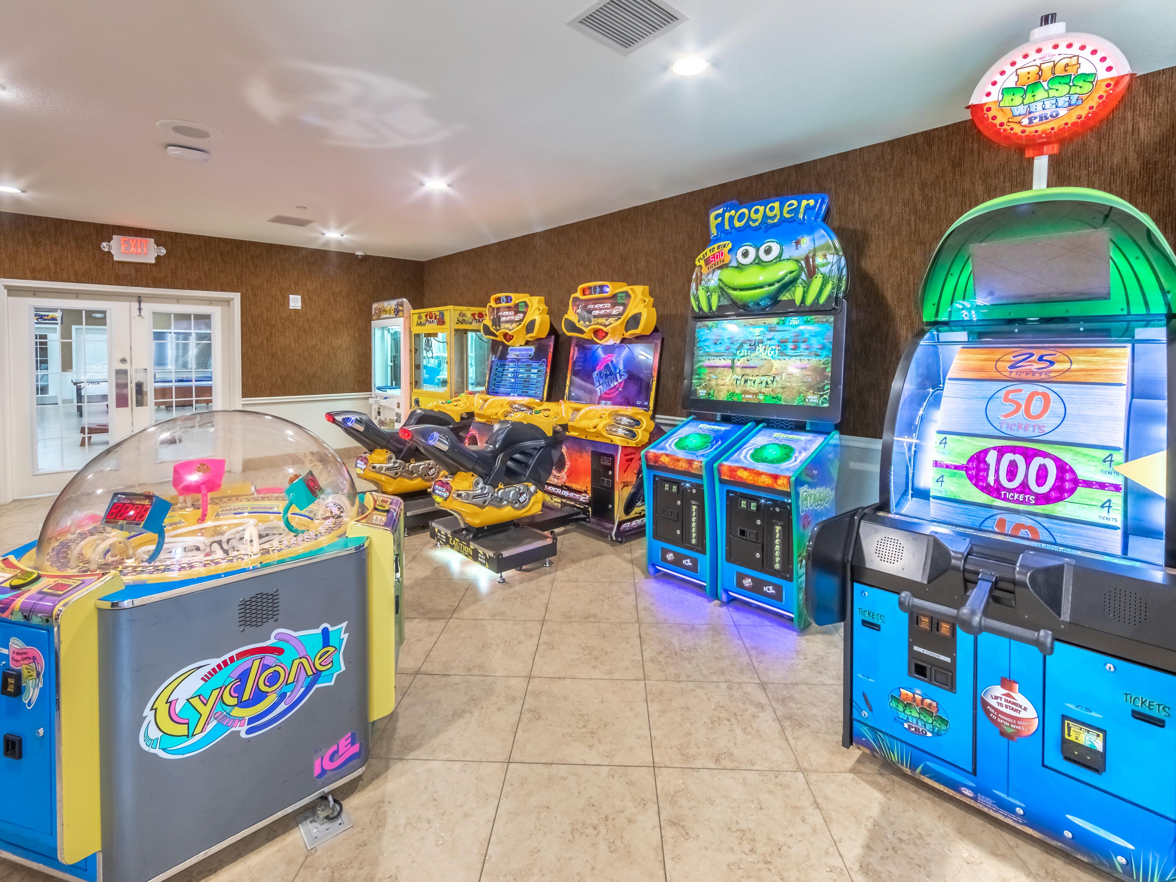Vista della sala giochi in loco adatta ai bambini