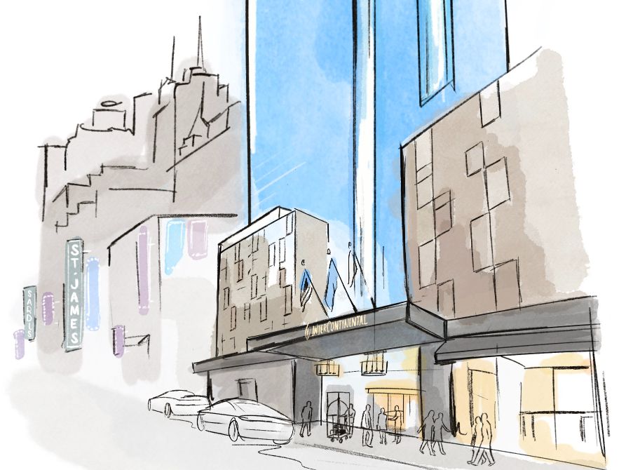 Exterior illustration of InterContinental New York Times Square