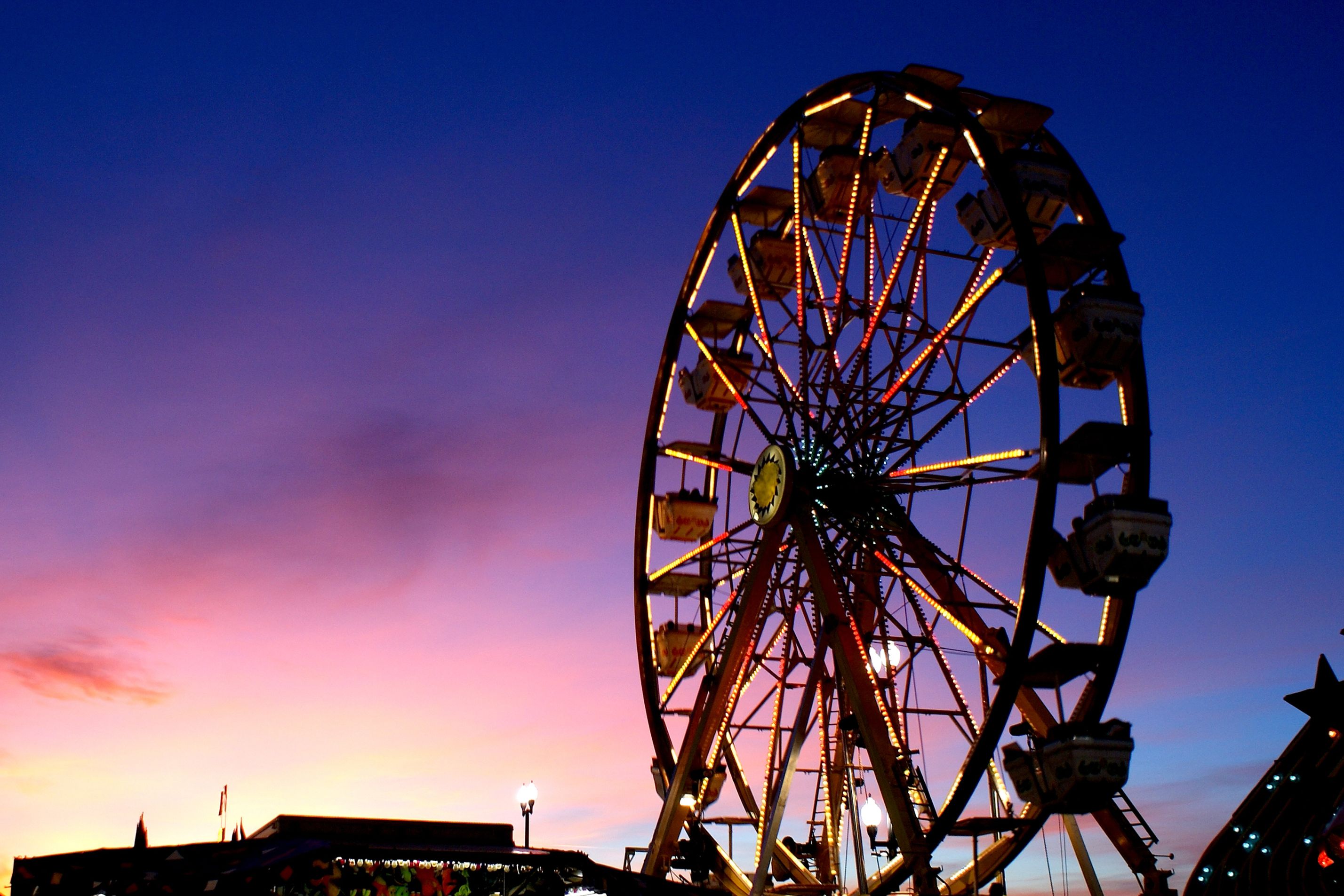 Ferris wheel during sunset