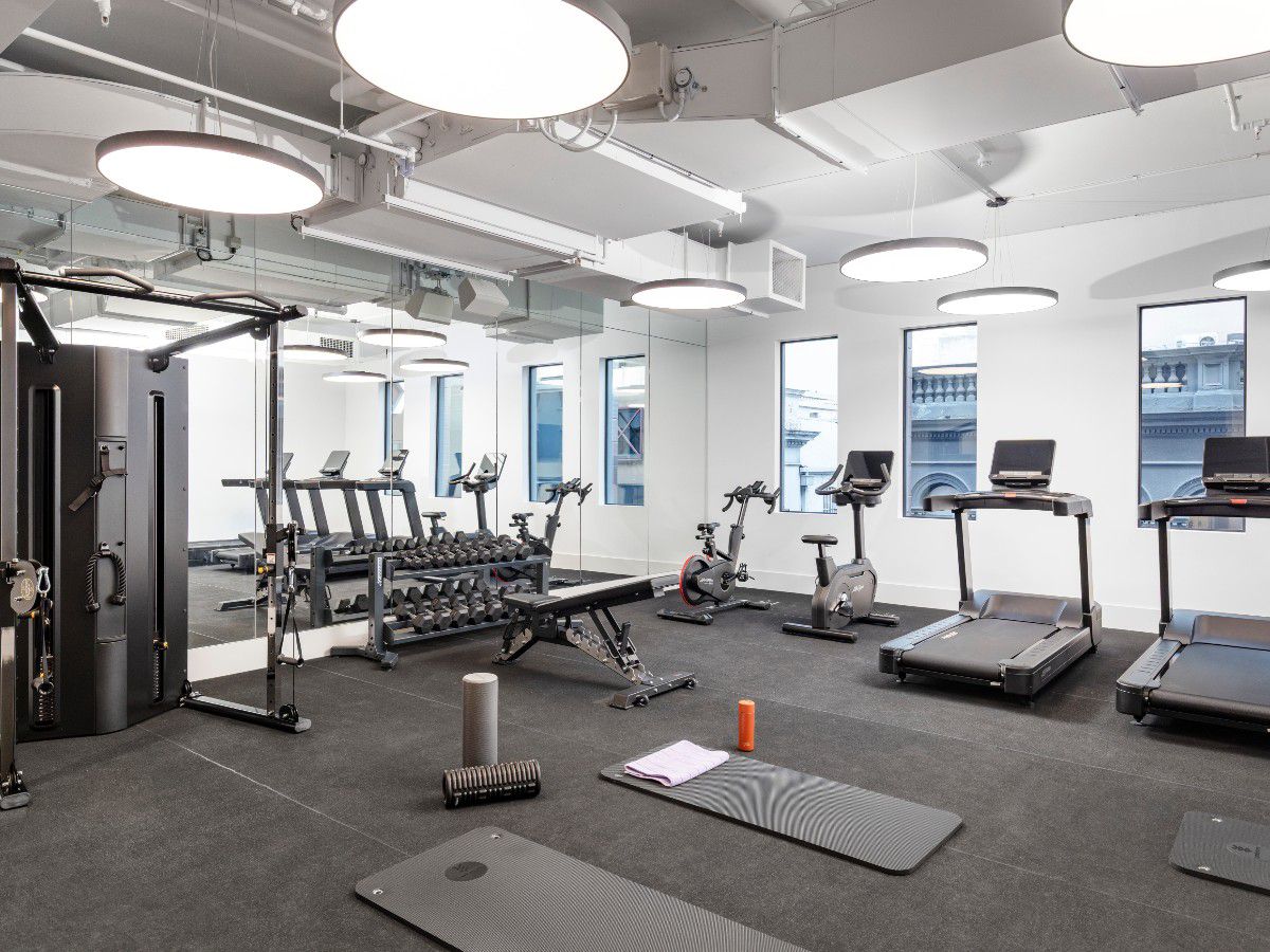 Modern fitness center with cardio and strength equipment