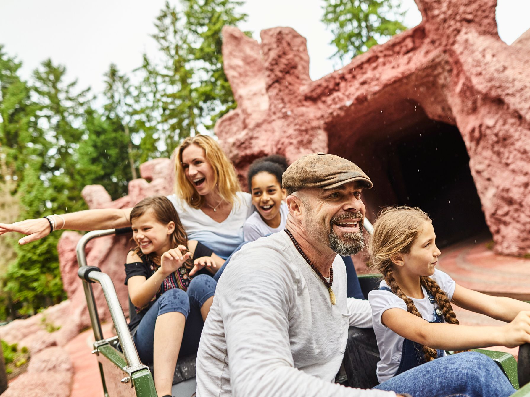 Family on a ride at Walt Disney World Resort