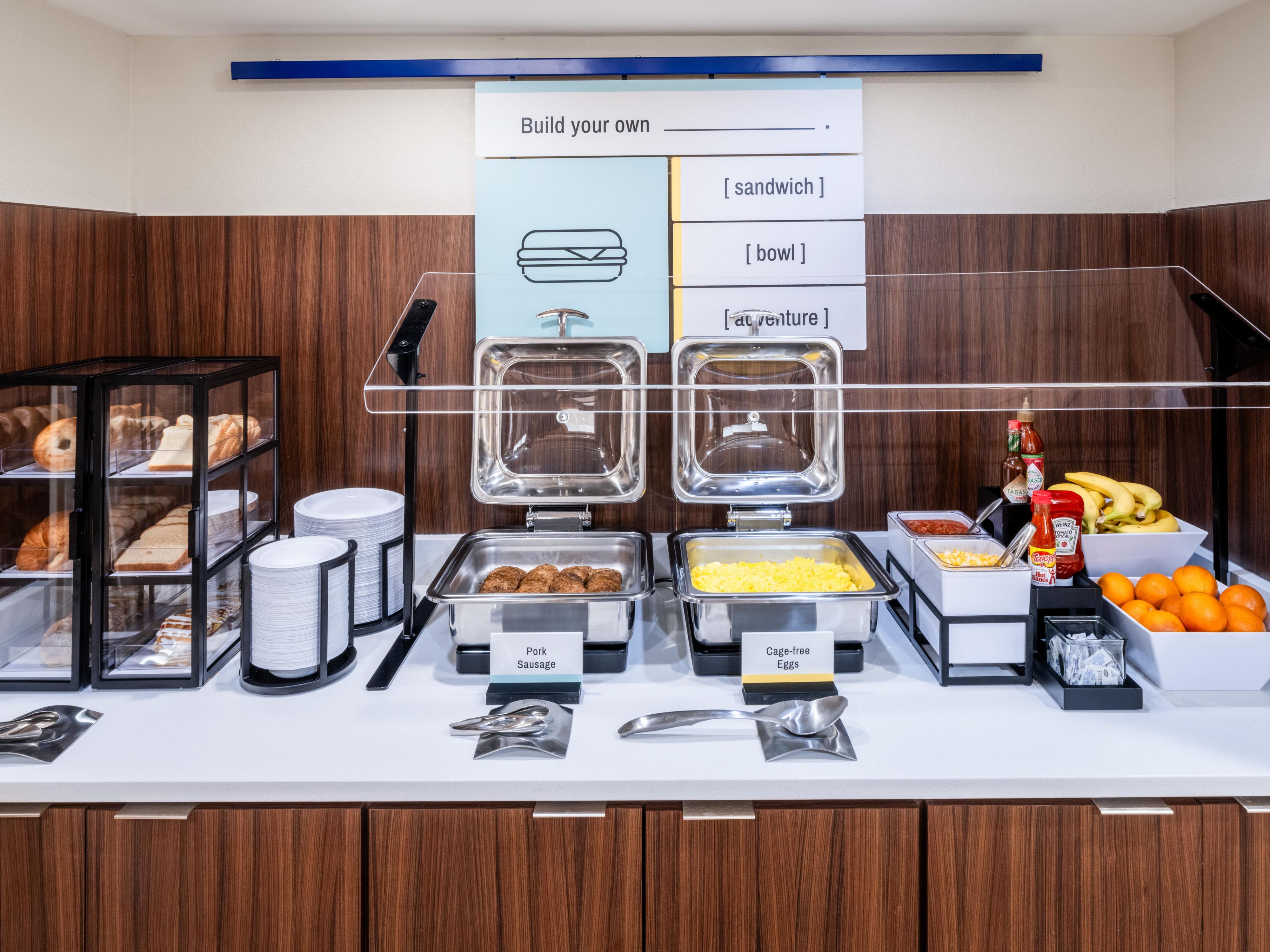 At our Doswell hotel, we've got your cravings covered! Build your own breakfast at our complimentary hot breakfast bar. Grab your favorite drinks and snacks from our Garner Shop. And sip on complimentary flavor-infused water, tea, and fresh ground coffee. 
