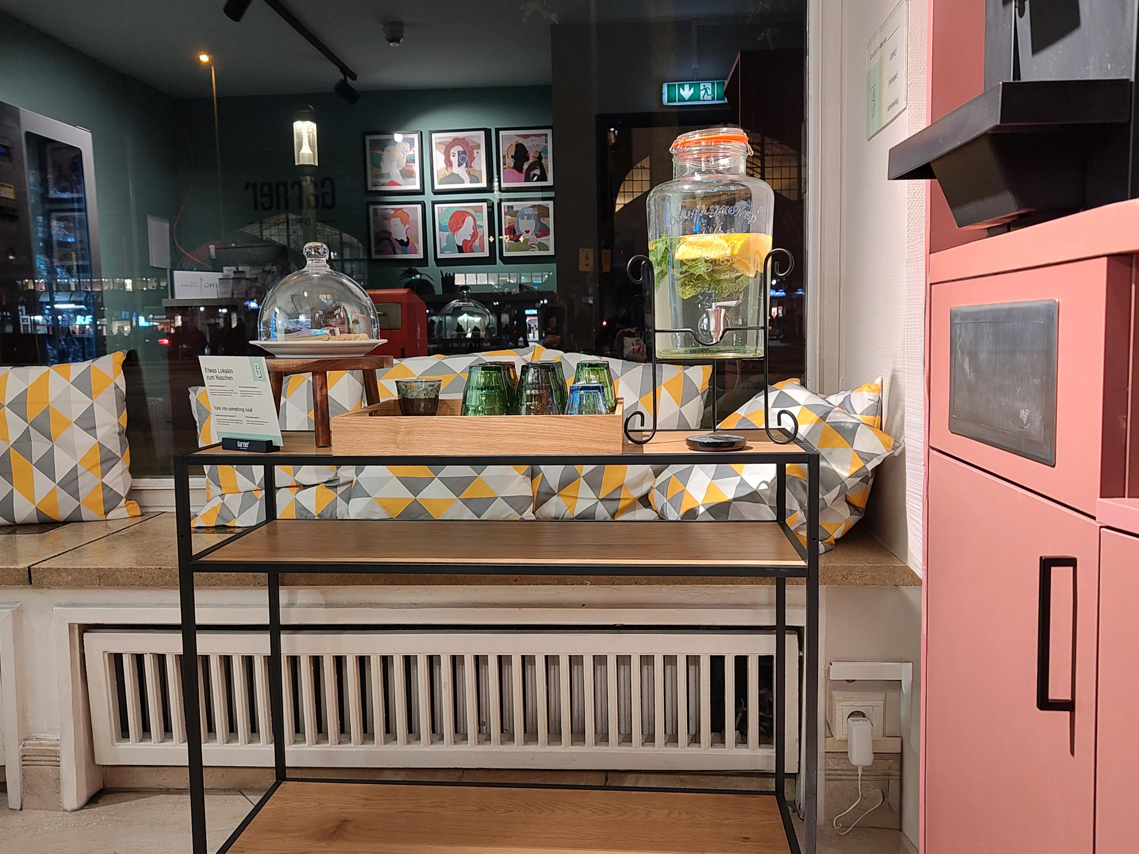 Need a quick break? Fresh water and a snack await.