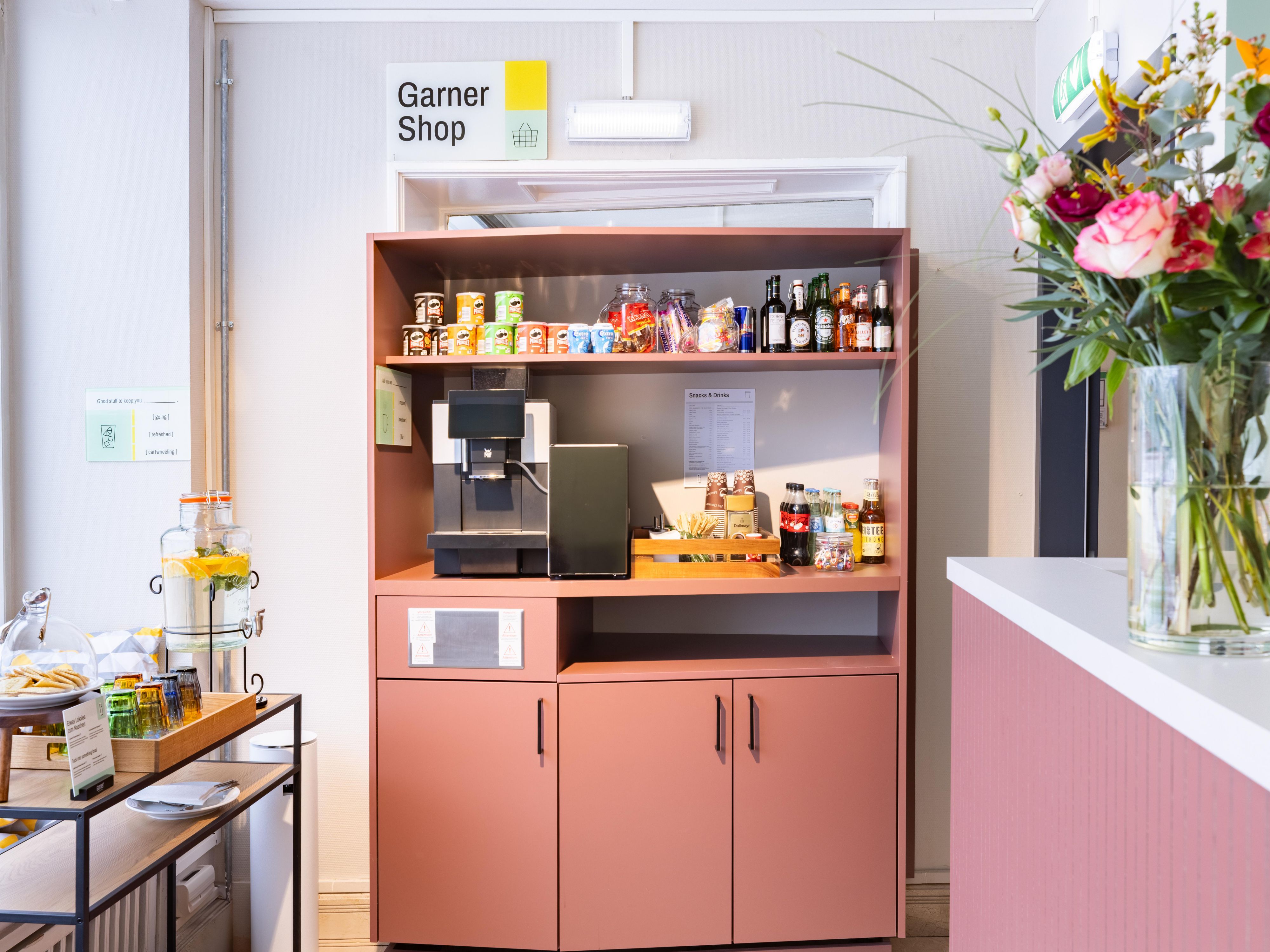 Snacks and drinks ready for you anytime at our Garner Shop.