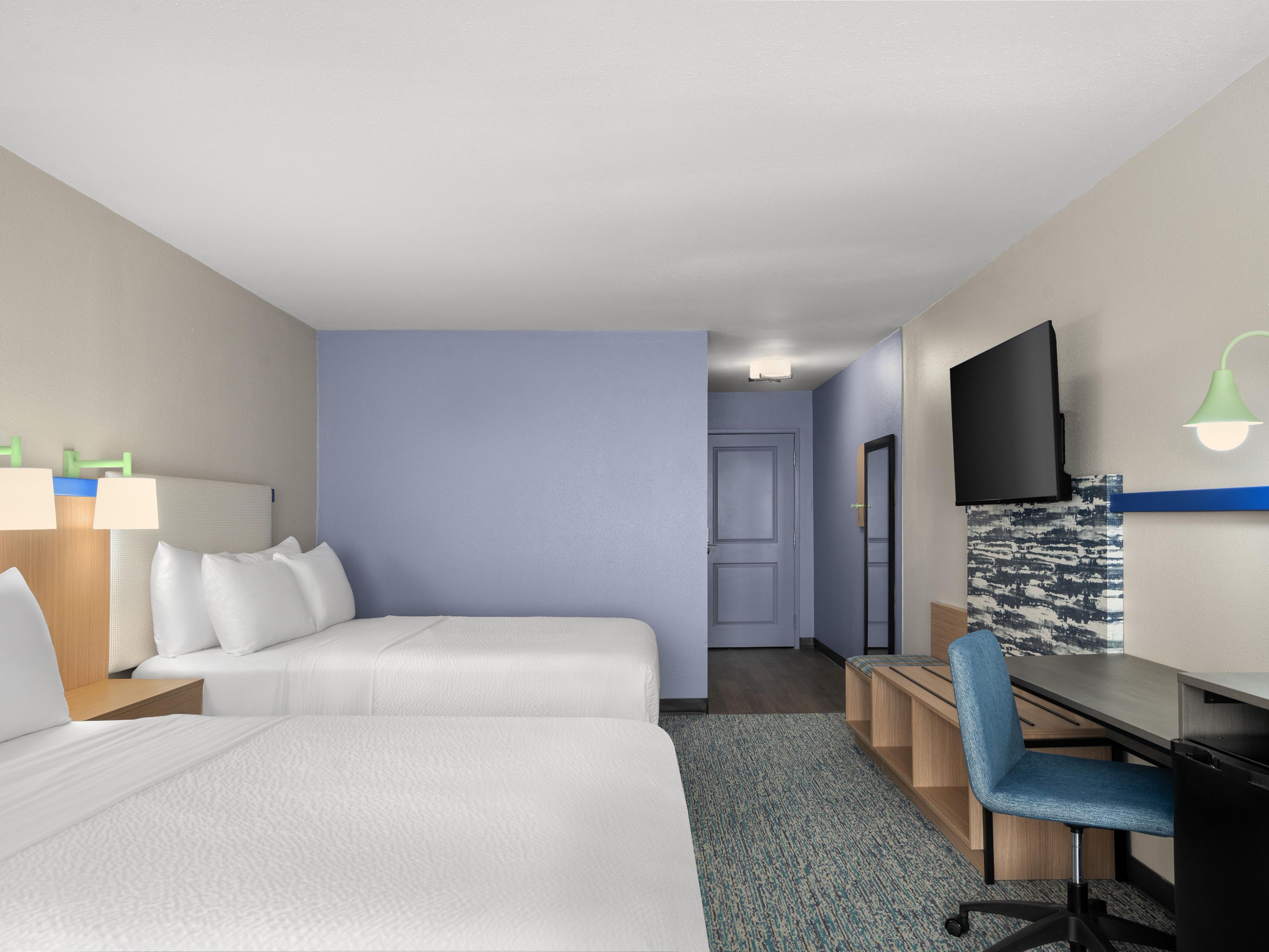 Accessible guest room with two queen beds