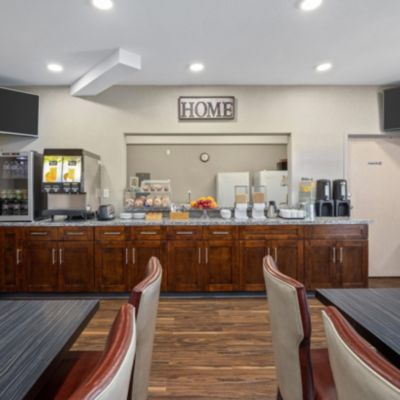Room for the family at our complimentary hot breakfast buffet. 
