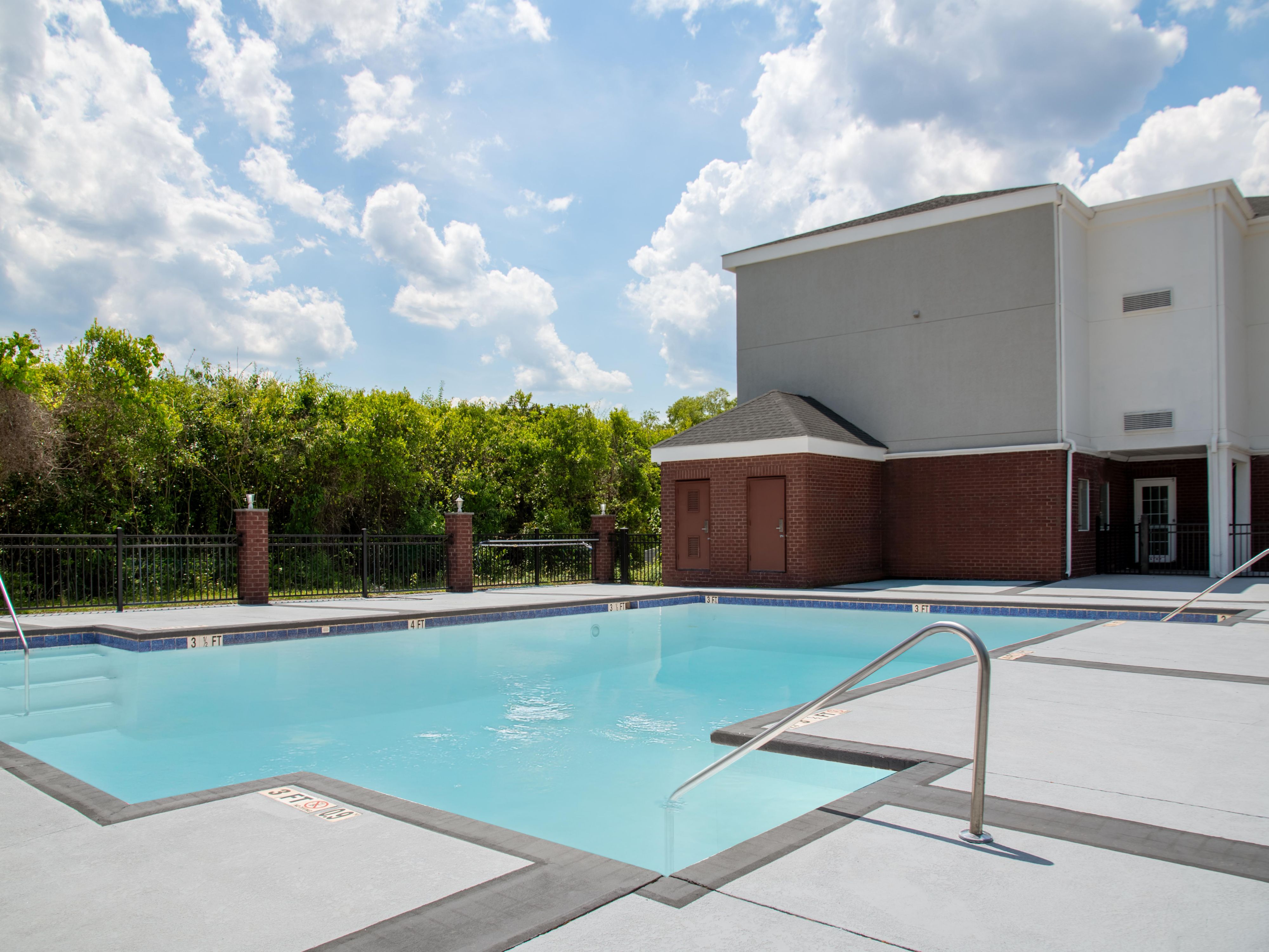 Outdoor swimming pool in the day