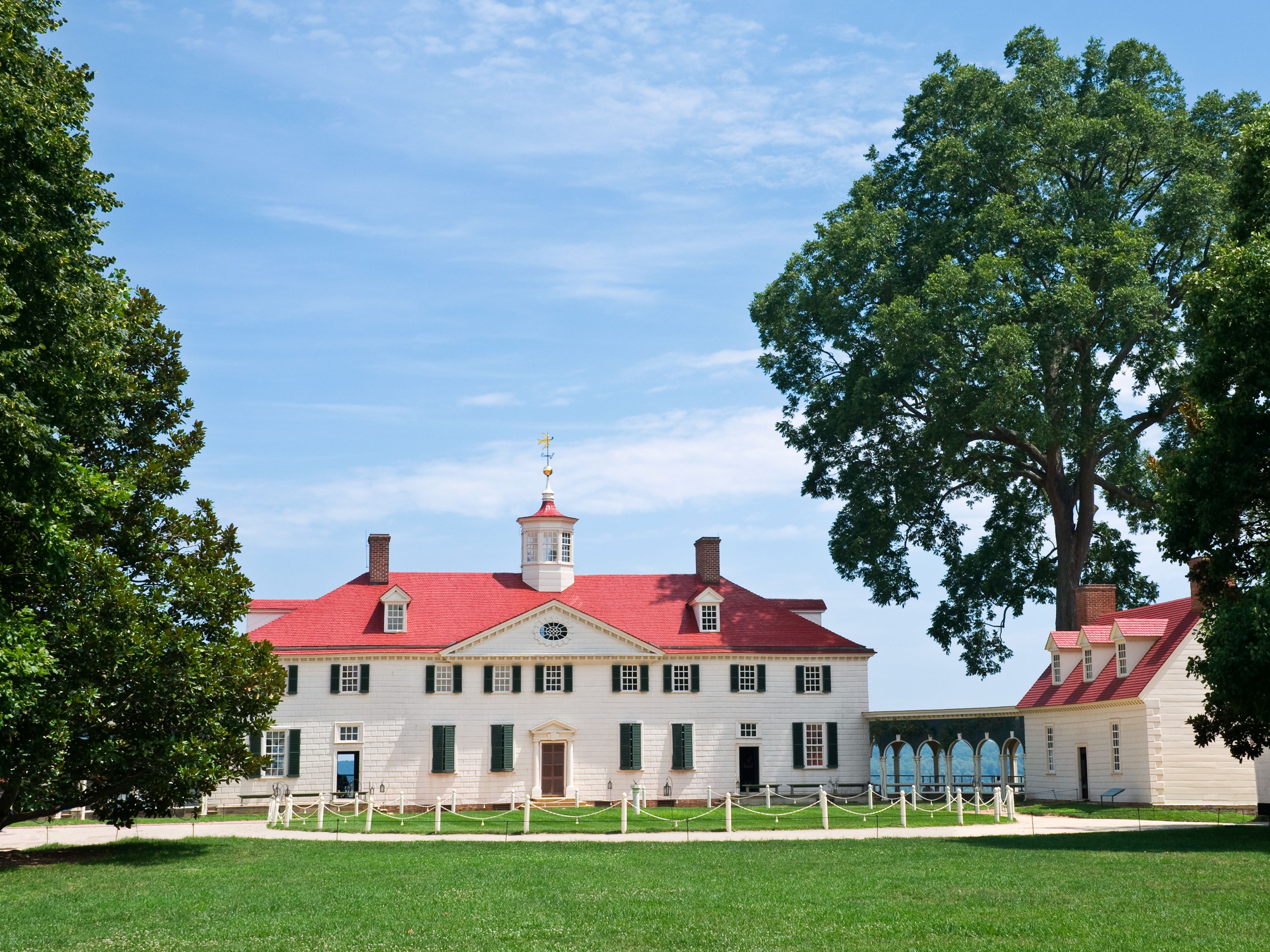 George Washington’s Mount Vernon home exterior.