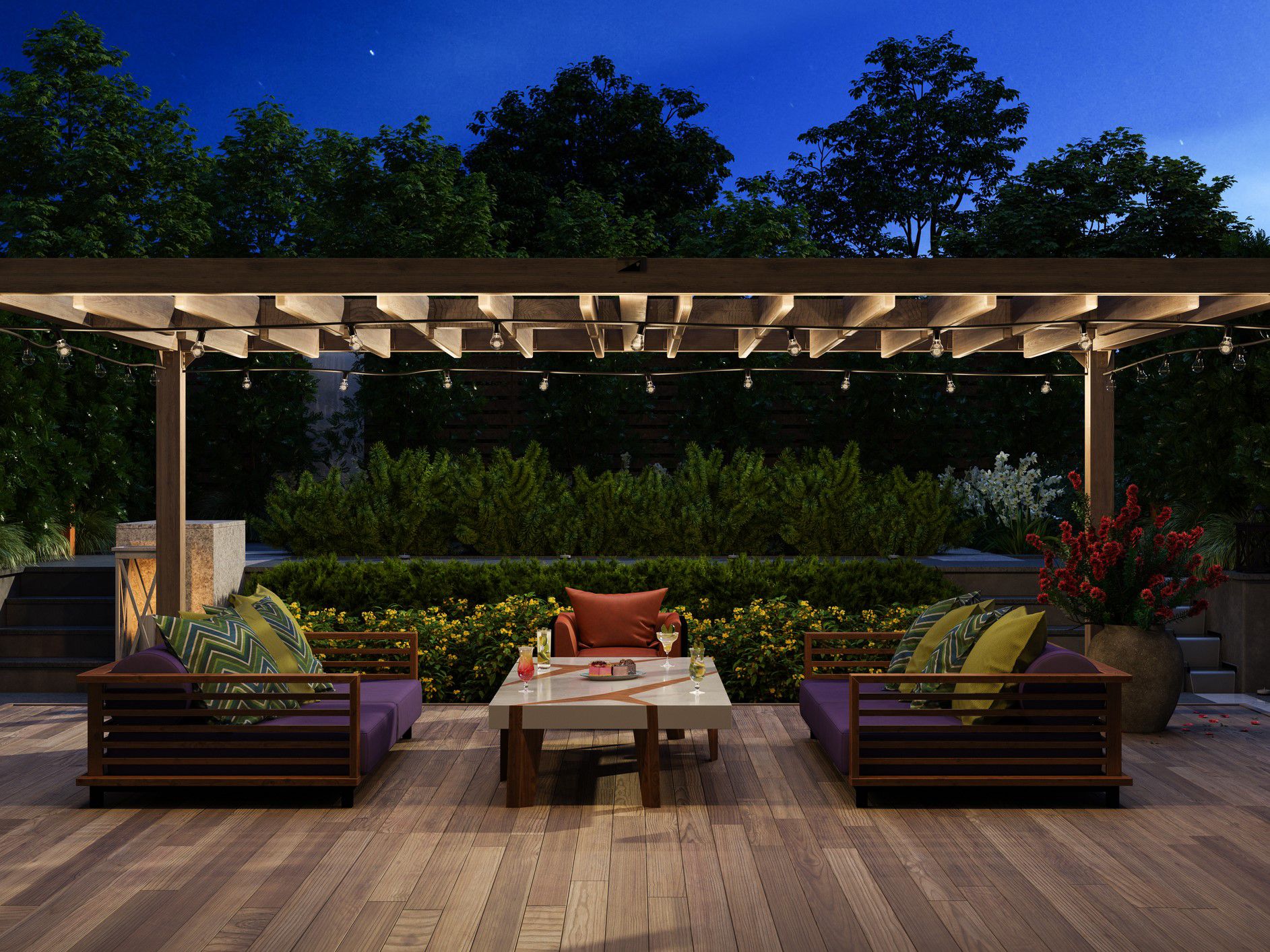 Cabanas on beach