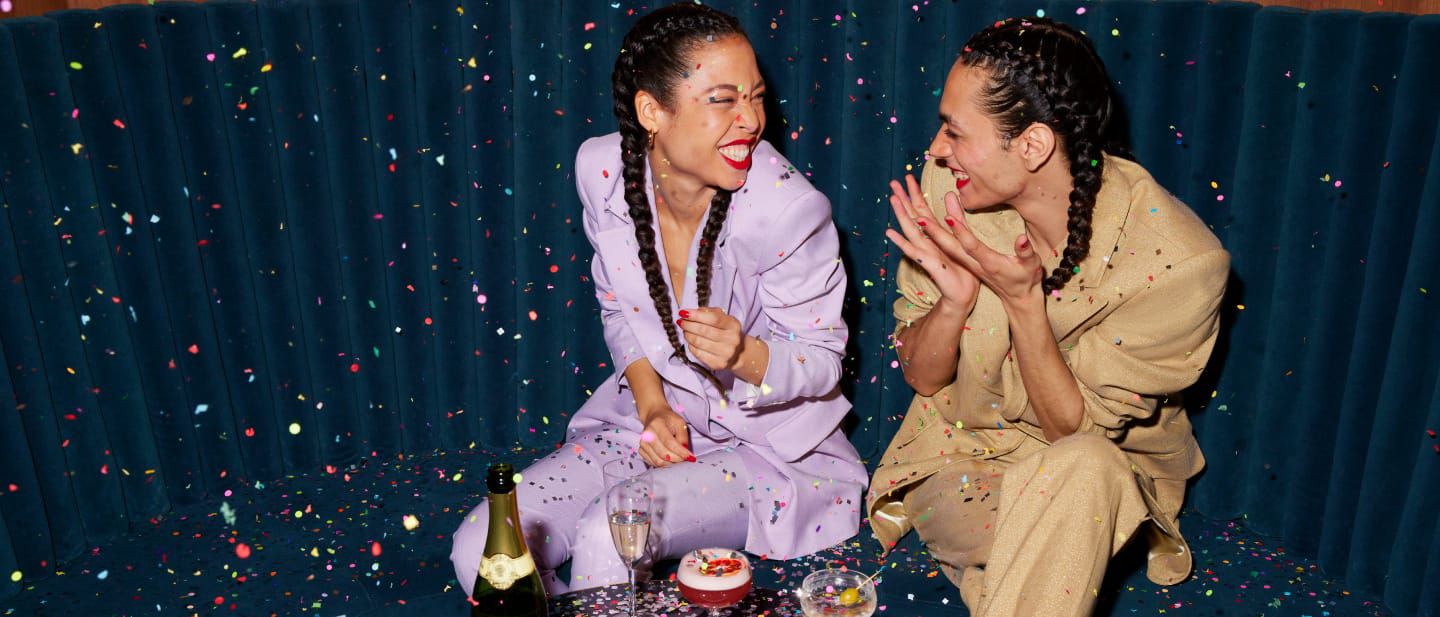 2 Ladies enjoying a party