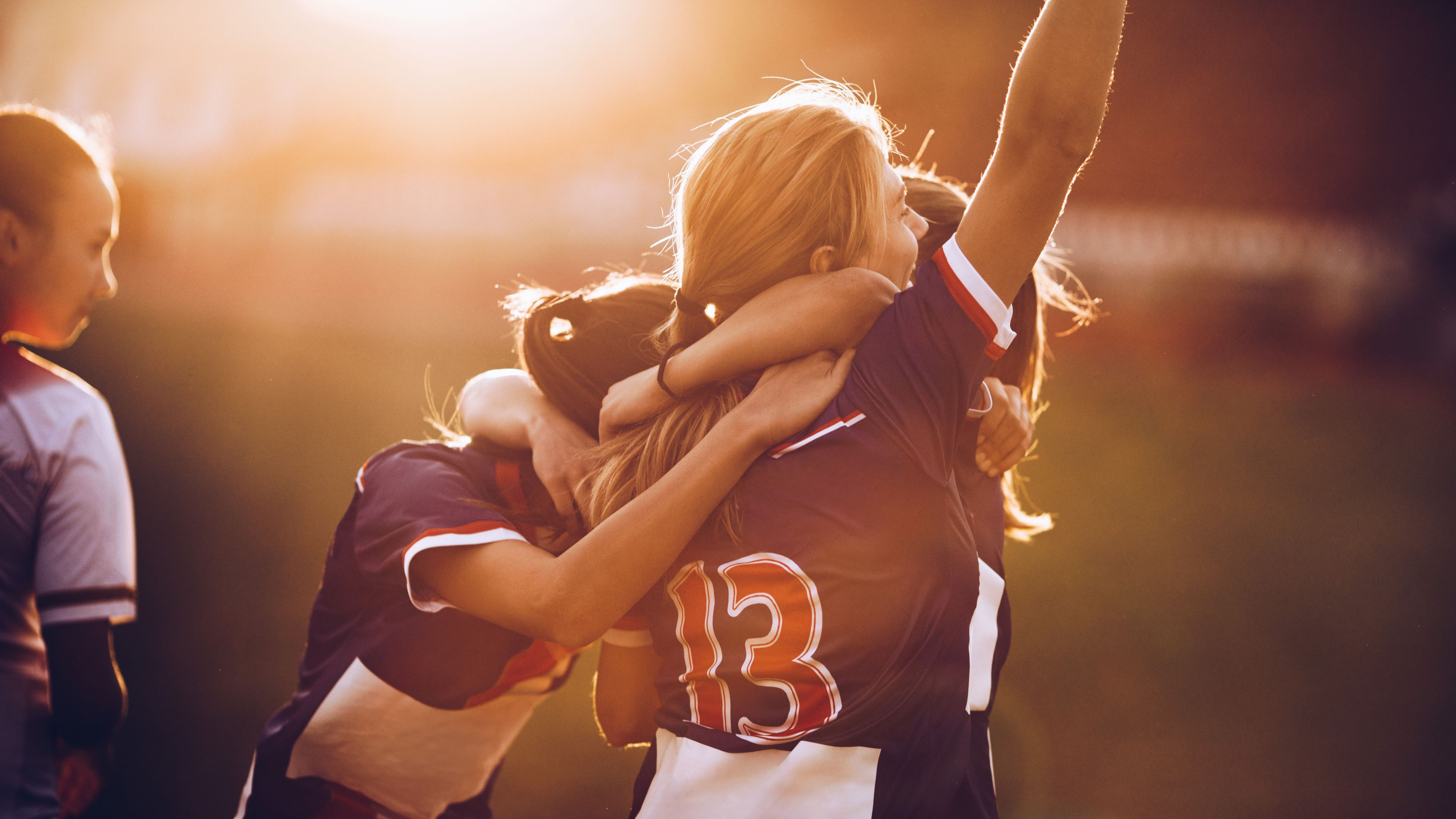 Girls softball celebration