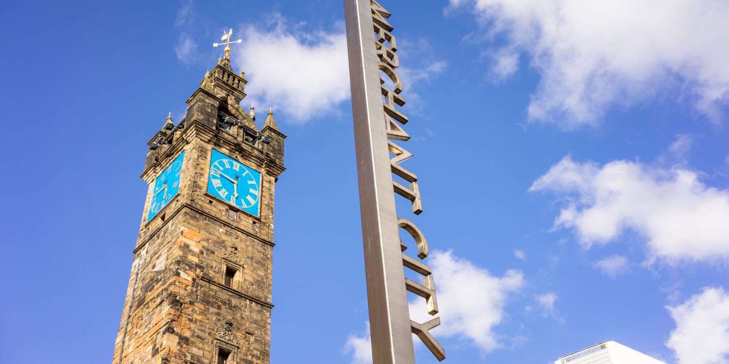 Merchant City Glasgow Sign and building