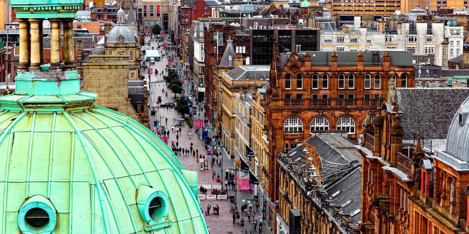Princes Square Glasgow aerial view