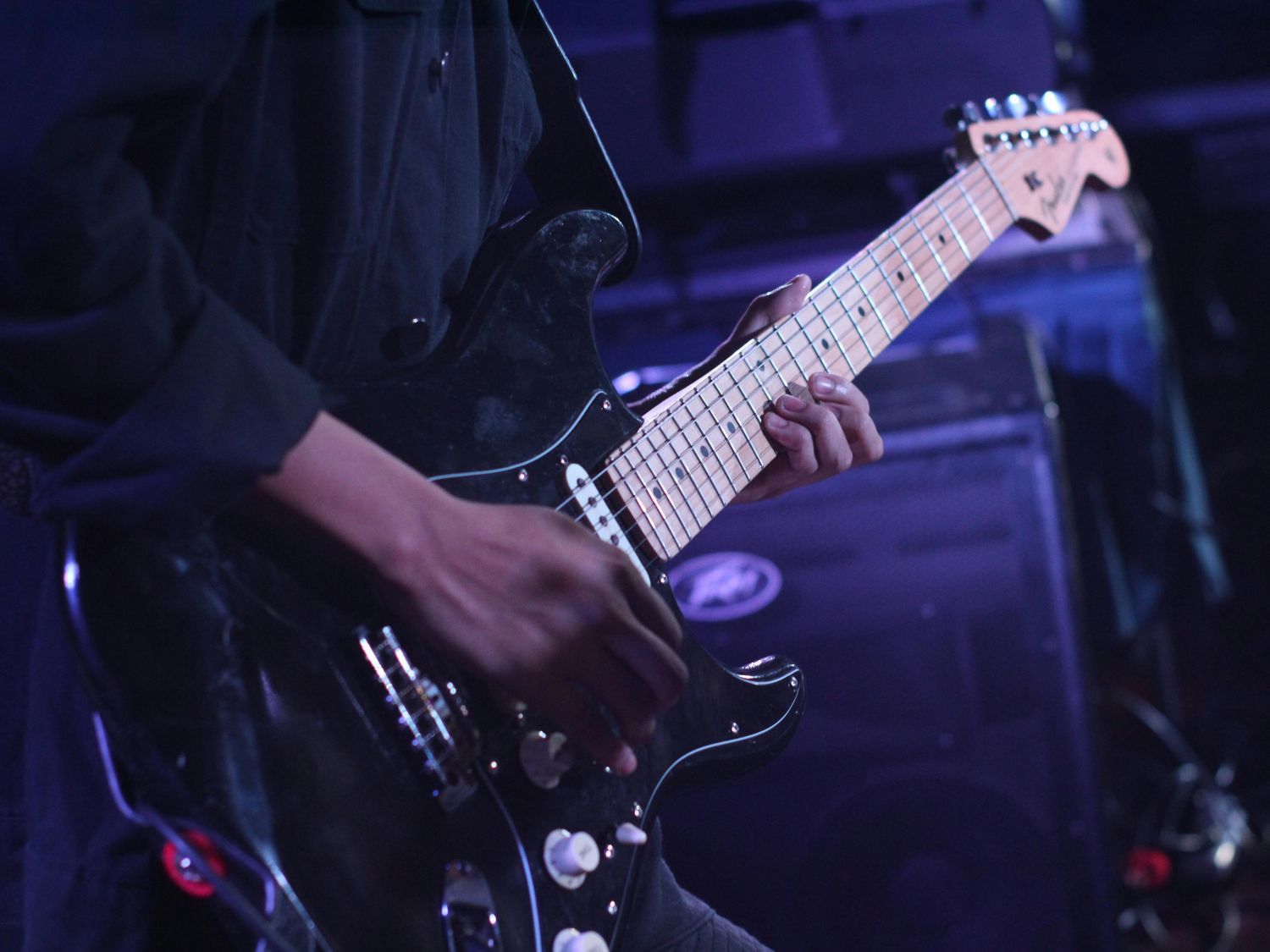playing guitar