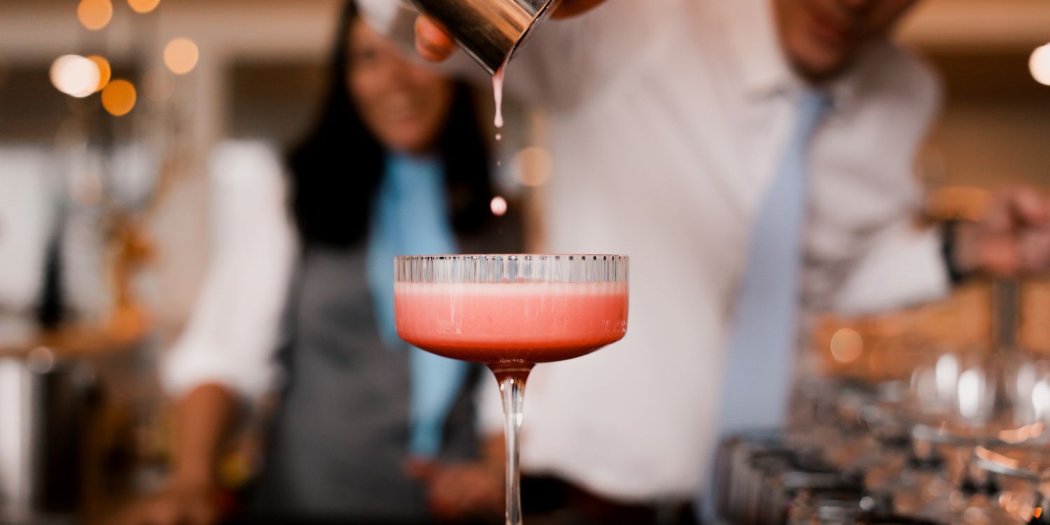 Pink cocktail