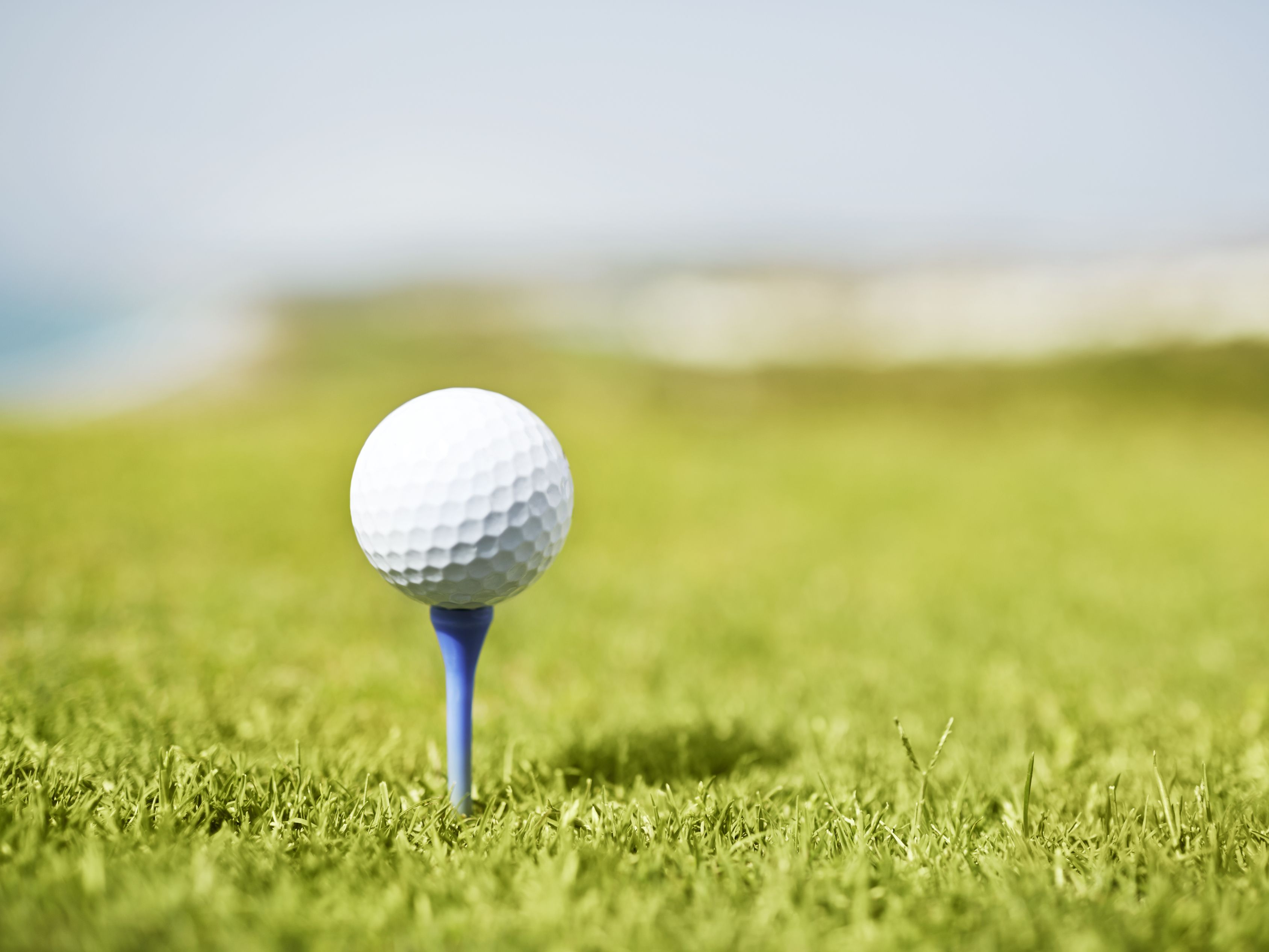 Golf ball on tee