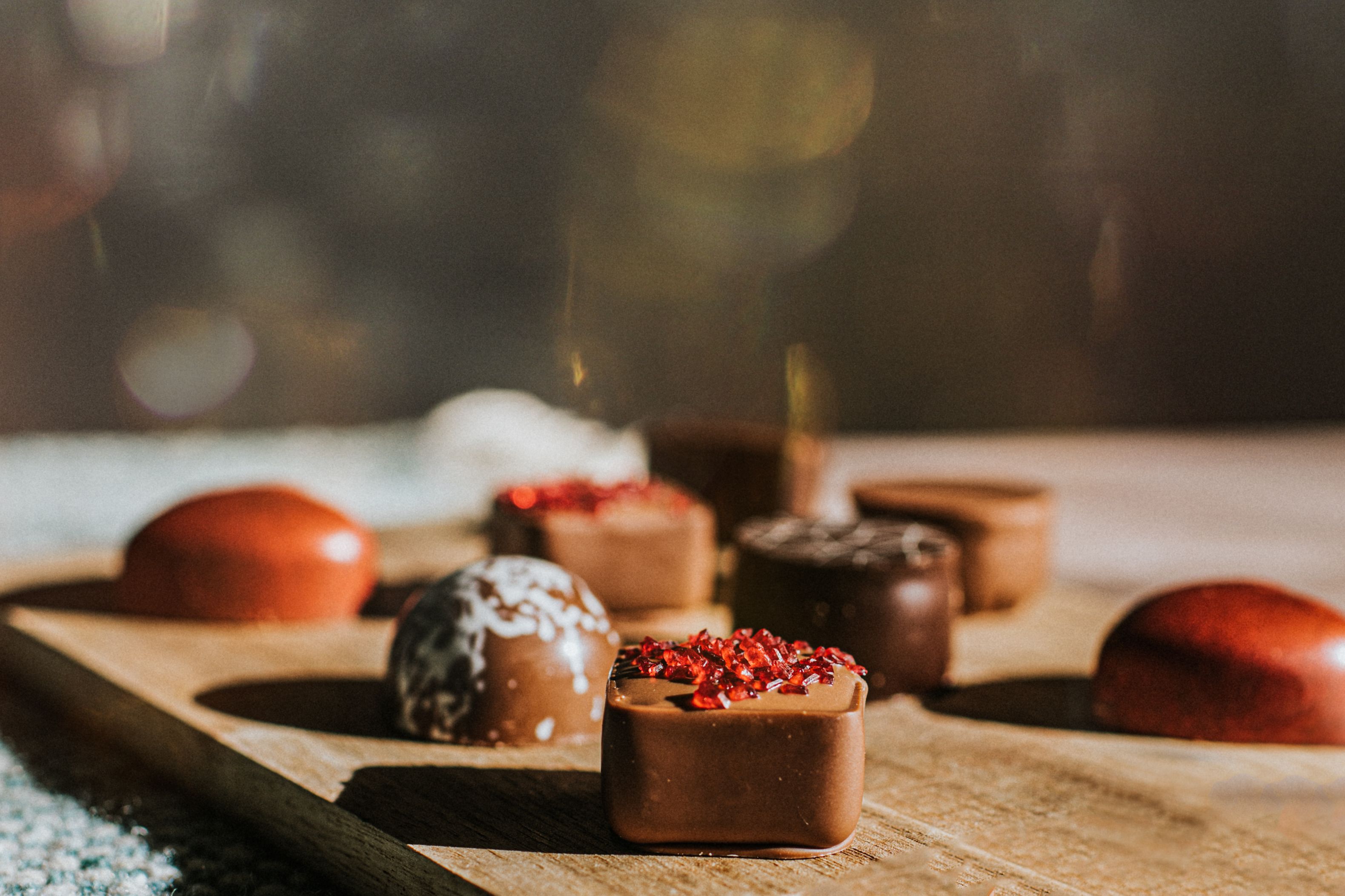 Gourmet chocolates.